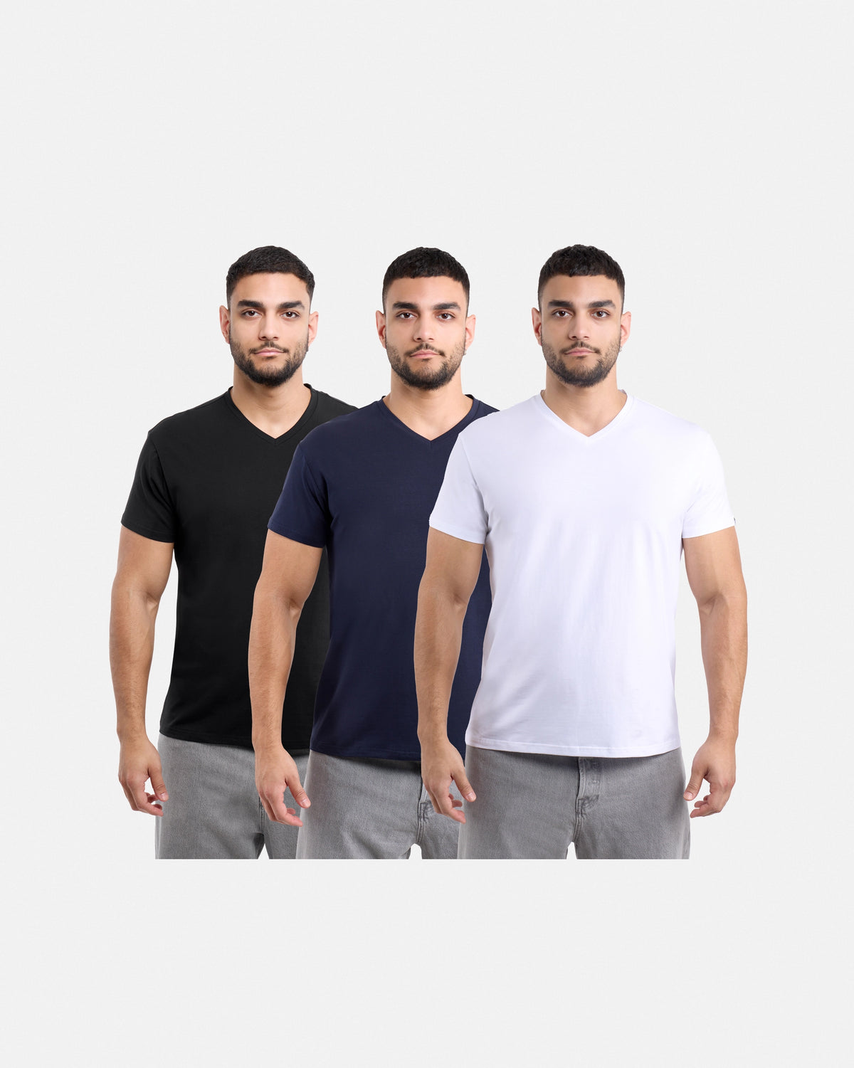 #3PTSM2102414 The Classic Comfort V-Neck Tee (3 Pack)-thumbmail-22