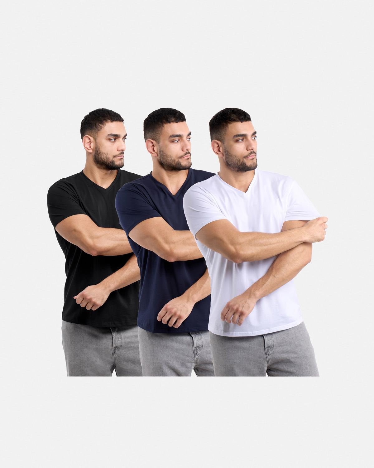 #3PTSM2102414 The Classic Comfort V-Neck Tee (3 Pack)-thumbmail-24