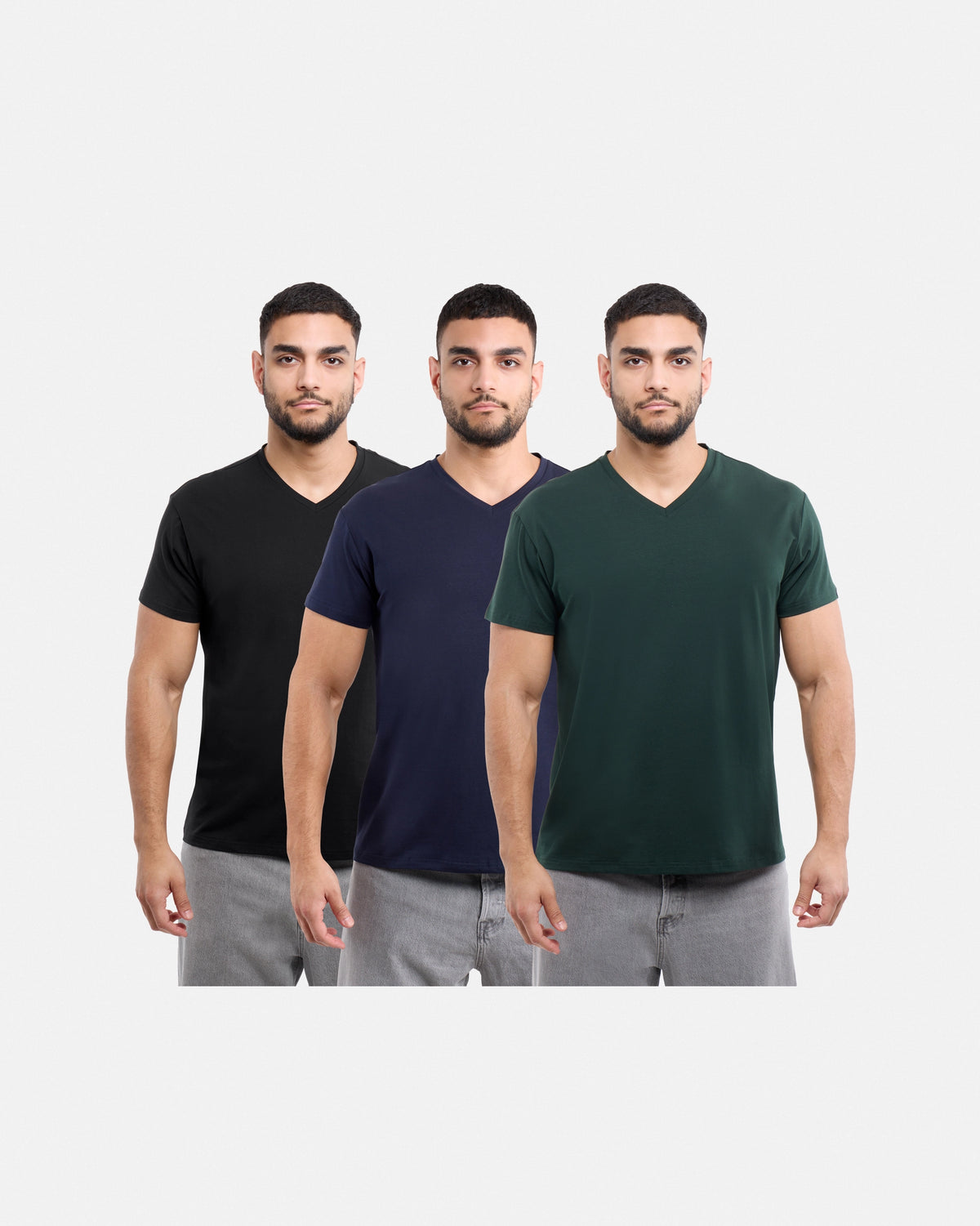 #3PTSM2102414 The Classic Comfort V-Neck Tee (3 Pack)-thumbmail-25