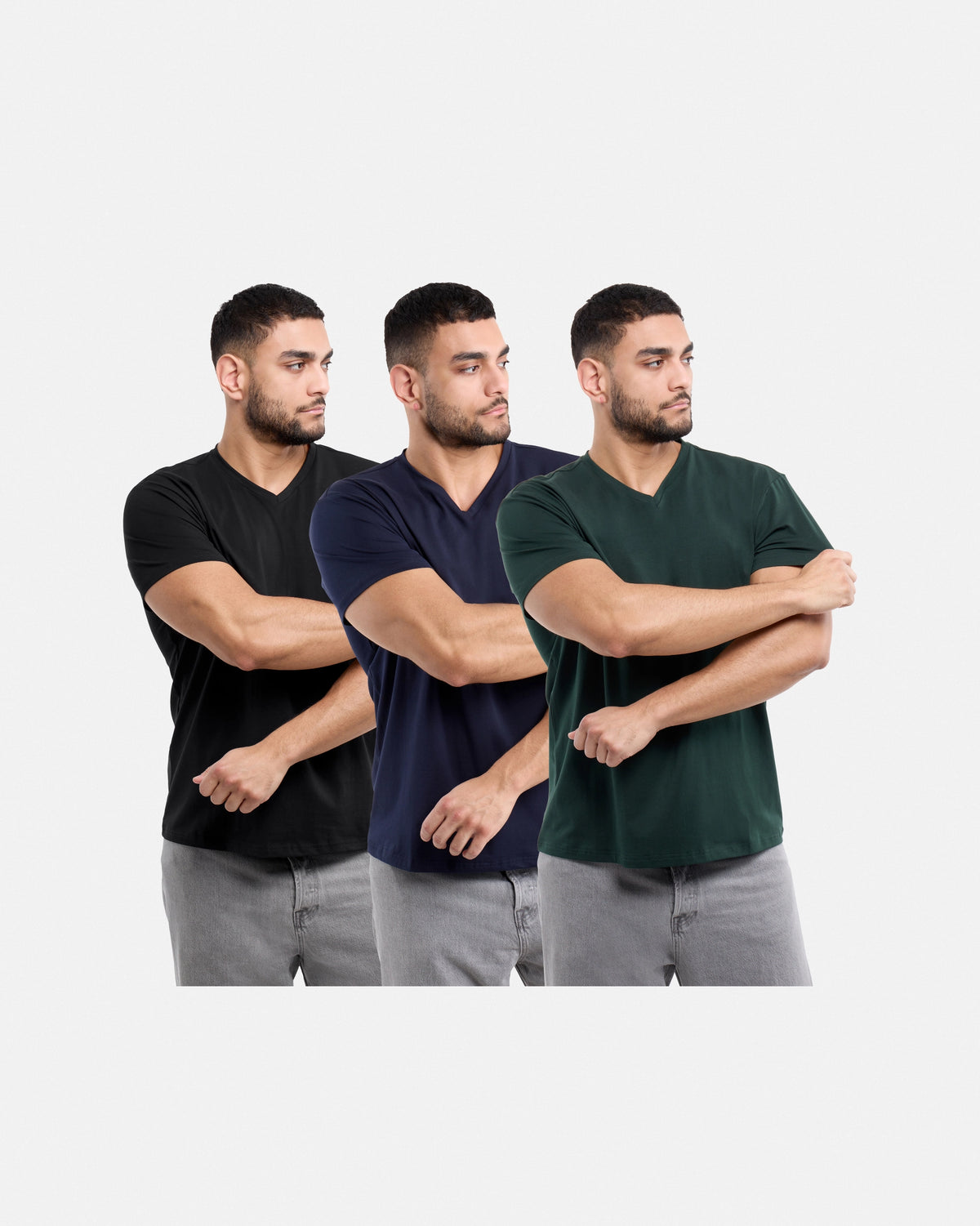 #3PTSM2102414 The Classic Comfort V-Neck Tee (3 Pack)-thumbmail-27