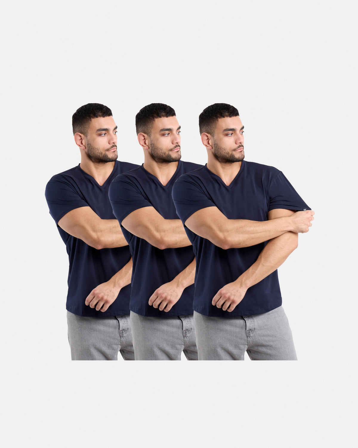 #3PTSM2102414 The Classic Comfort V-Neck Tee (3 Pack)-thumbmail-30