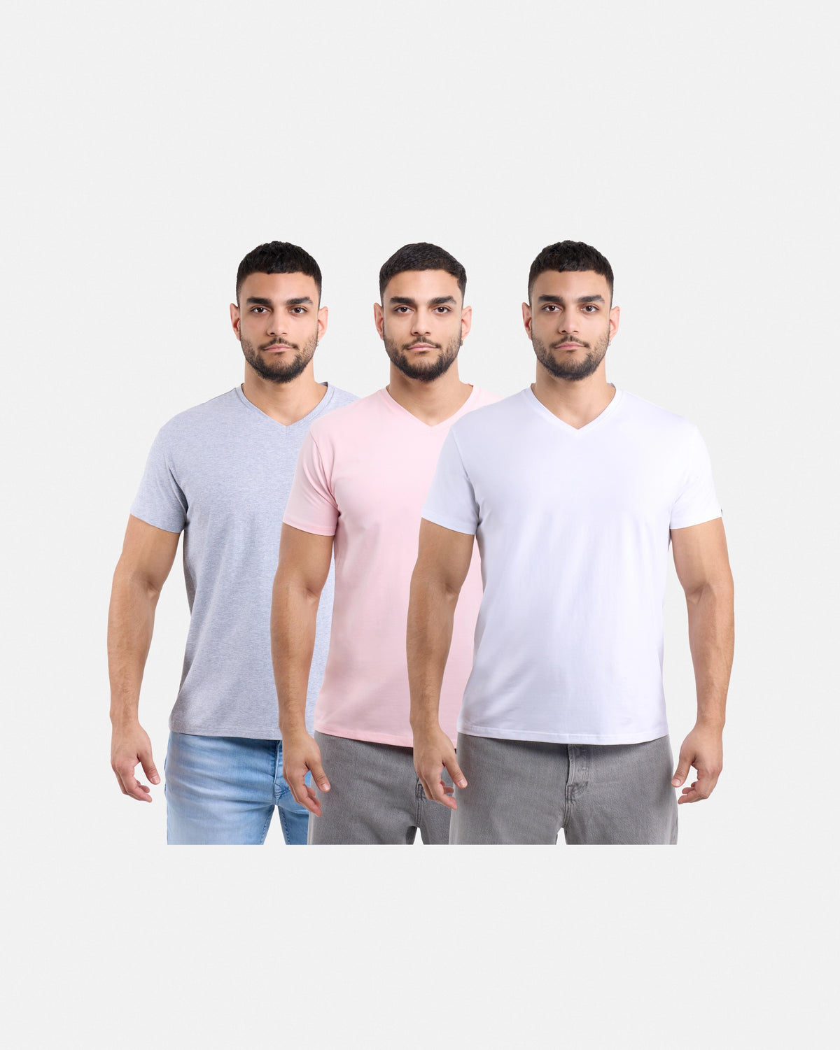 #3PTSM2102414 The Classic Comfort V-Neck Tee (3 Pack)-thumbmail-31