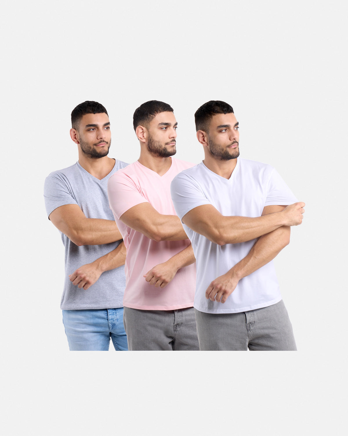 #3PTSM2102414 The Classic Comfort V-Neck Tee (3 Pack)-thumbmail-33