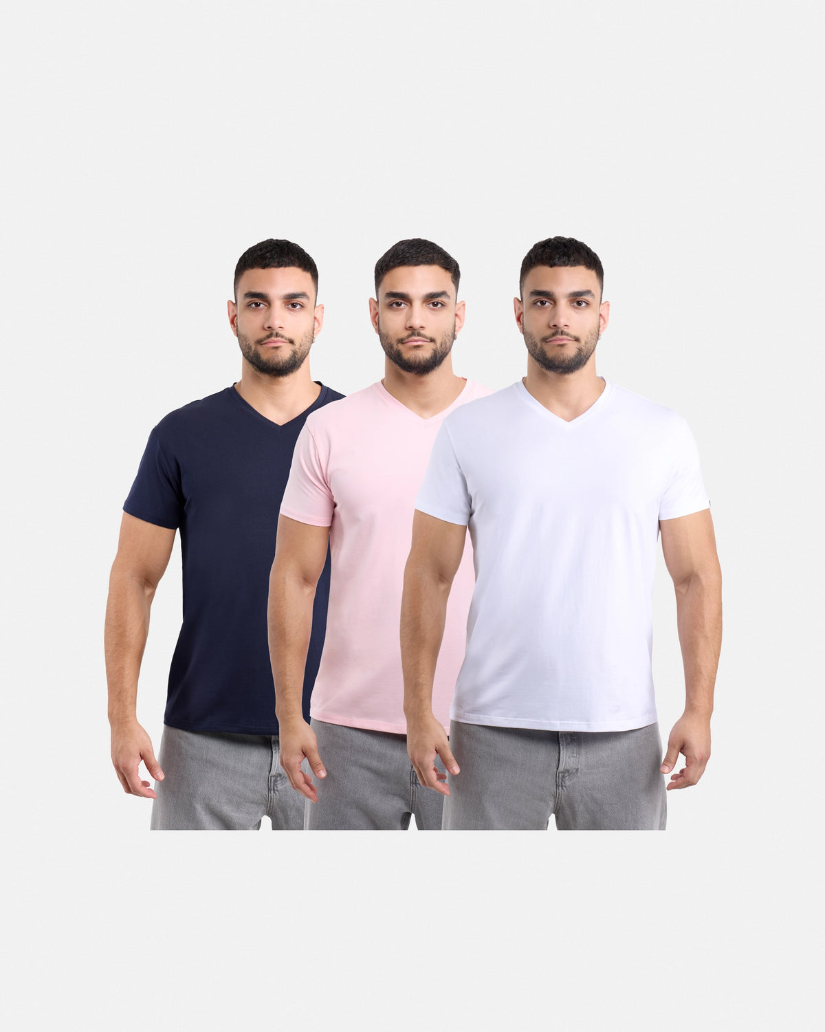 #3PTSM2102414 The Classic Comfort V-Neck Tee (3 Pack)-thumbmail-37