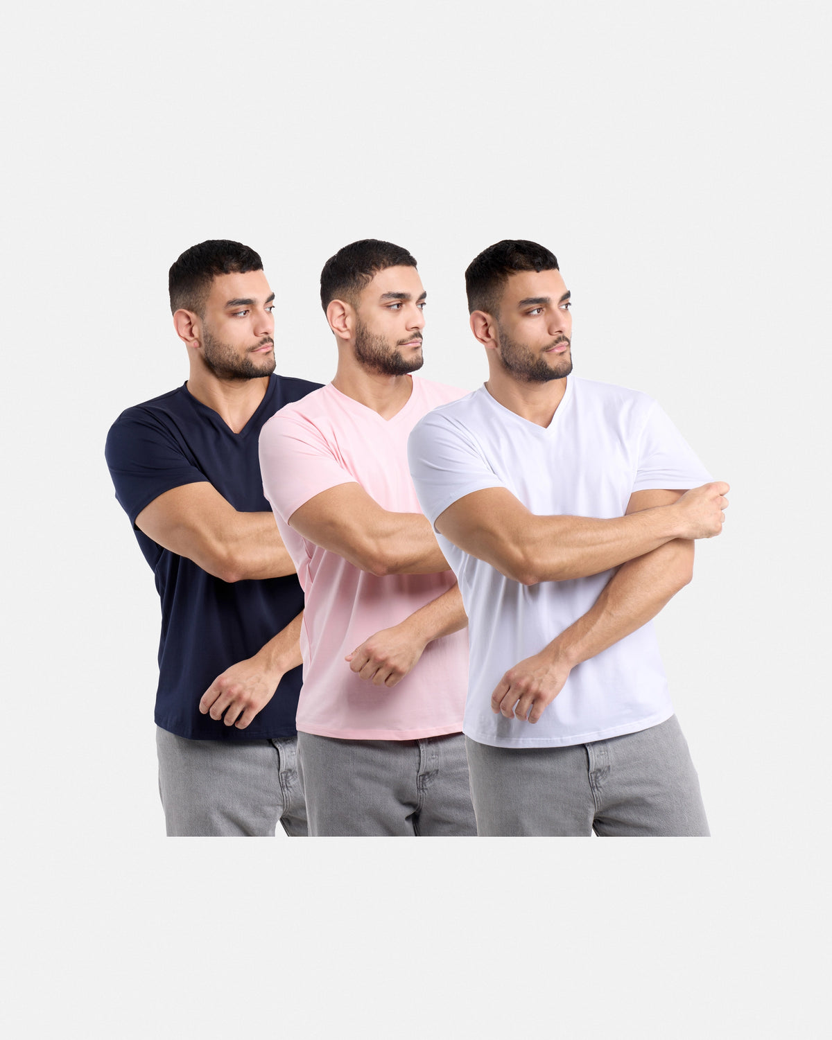 #3PTSM2102414 The Classic Comfort V-Neck Tee (3 Pack)-thumbmail-39