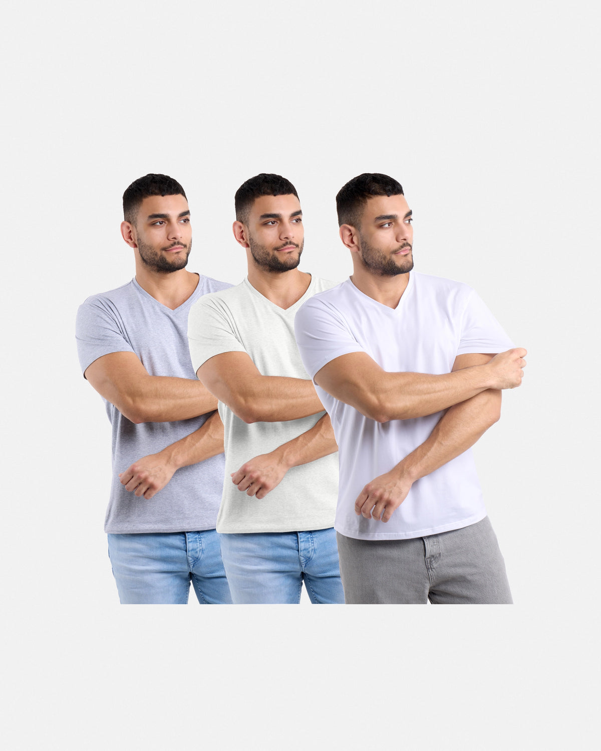 #3PTSM2102414 The Classic Comfort V-Neck Tee (3 Pack)-thumbmail-36