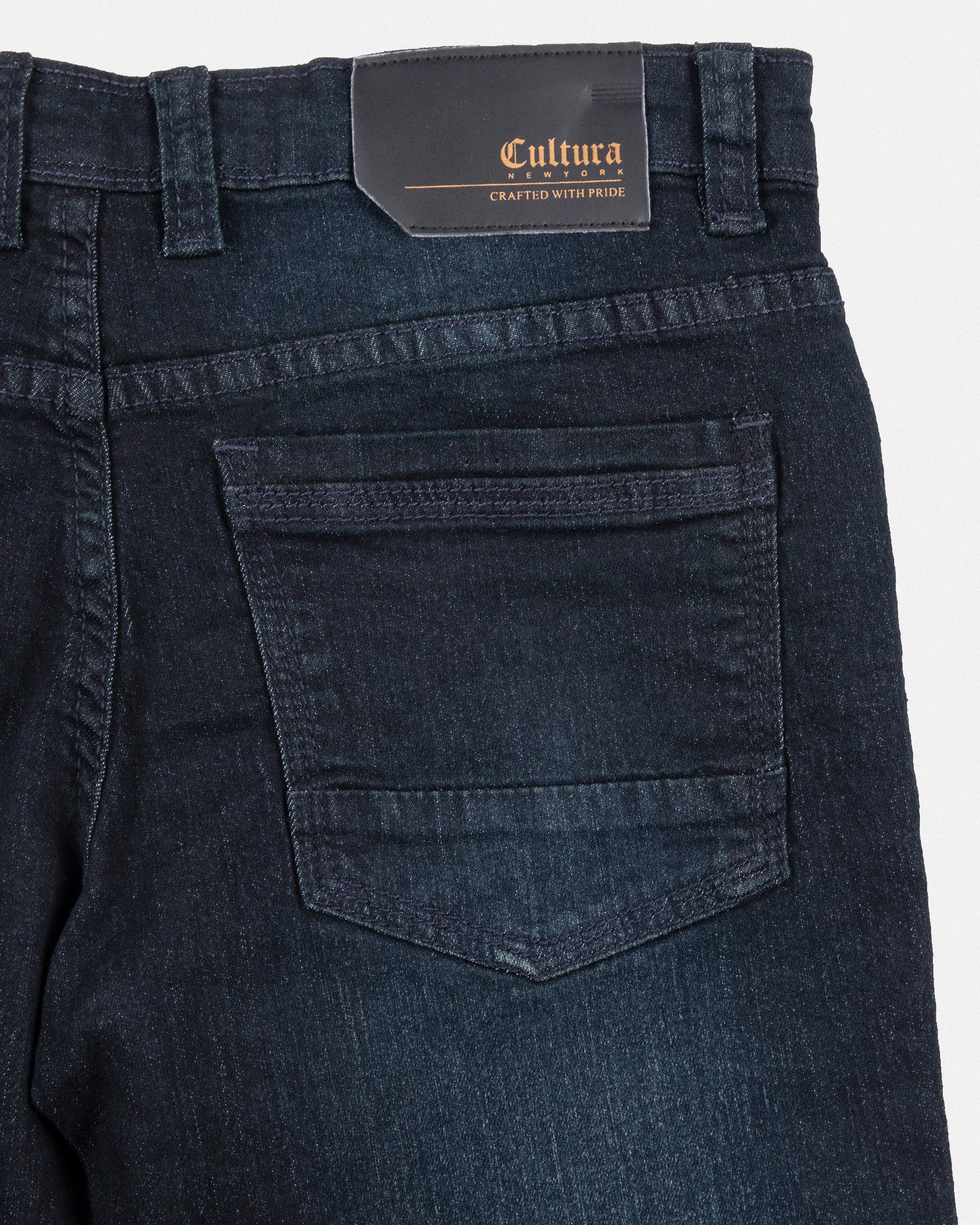 CULTURA Boy's Slim Fit Washed Denim Pants-thumbmail-4