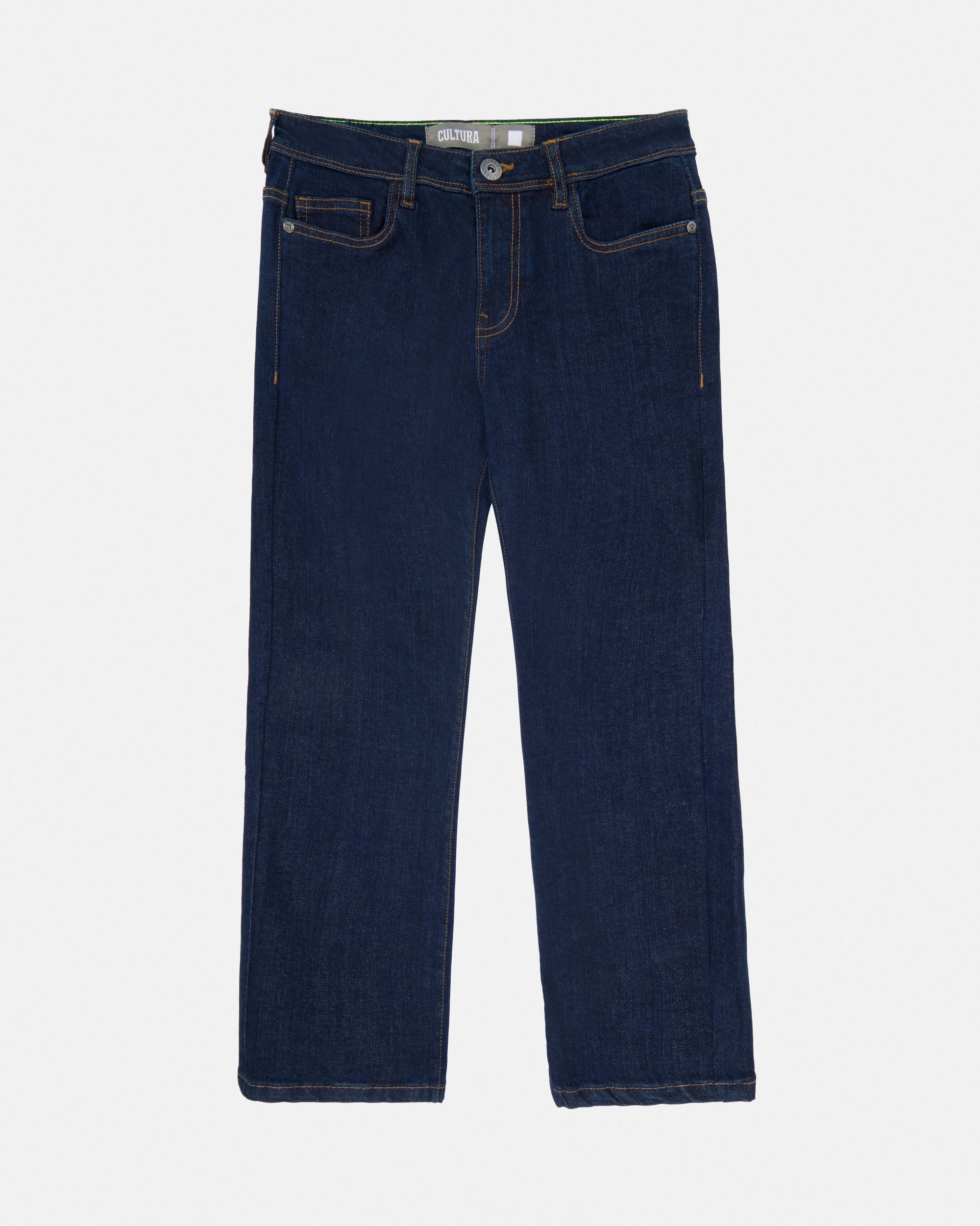 CULTURA Boy's Slim Fit Washed Accent Stitch Denim Pants-thumbmail-1