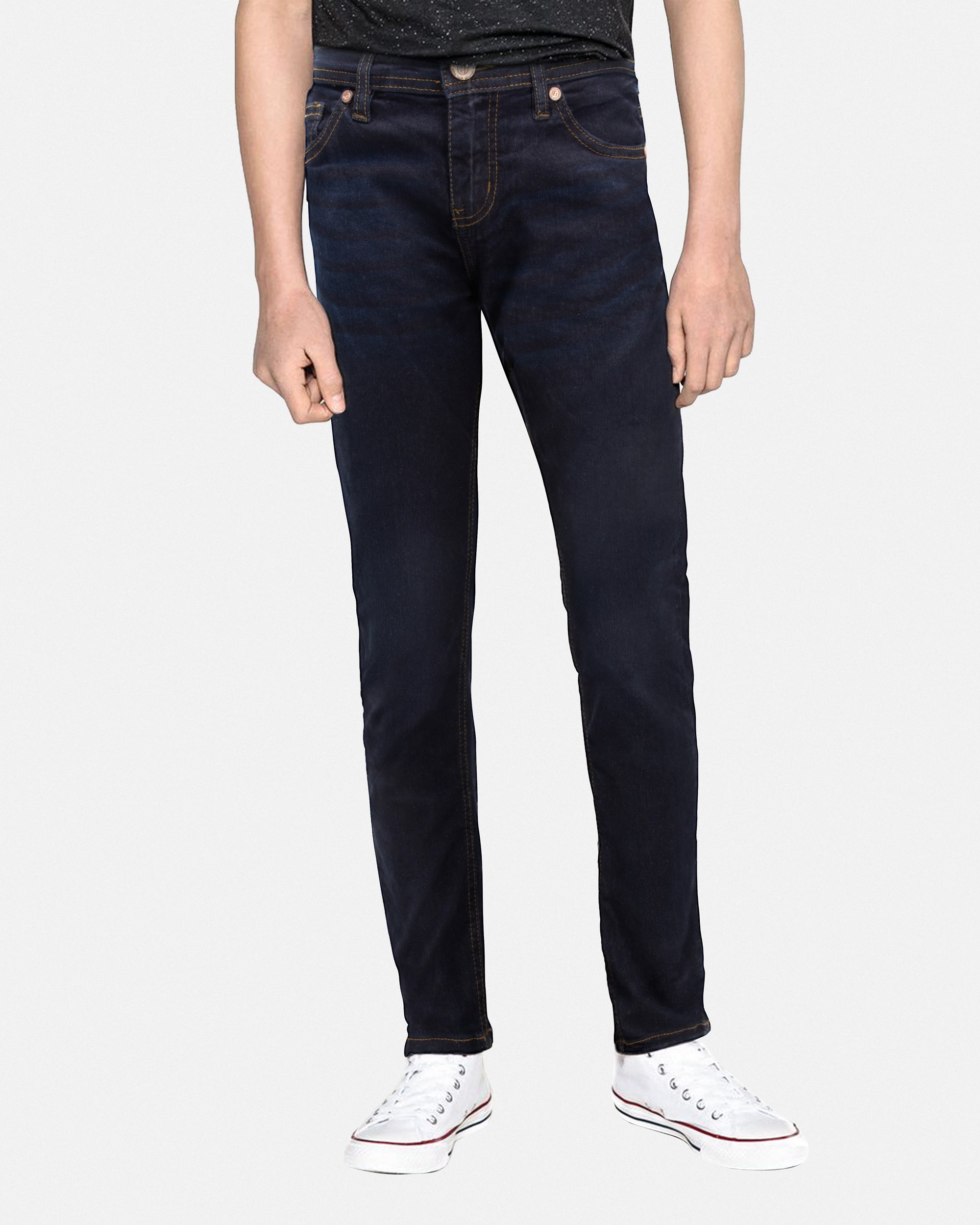 CULTURA Boy's Slim Fit Washed Accent Stitch Denim Pants