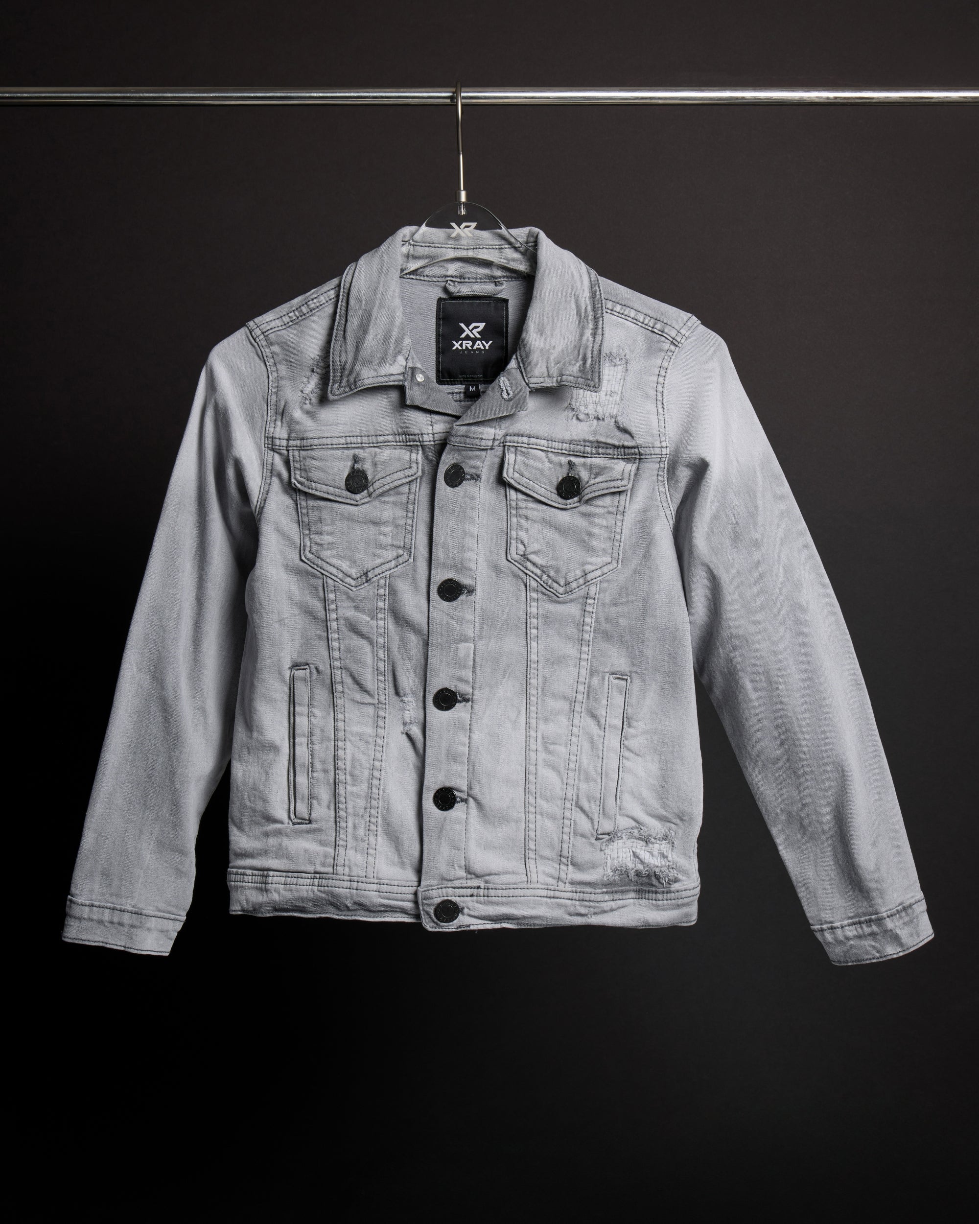 X RAY Boy's Distressed Rip & Repair Denim Jackets
