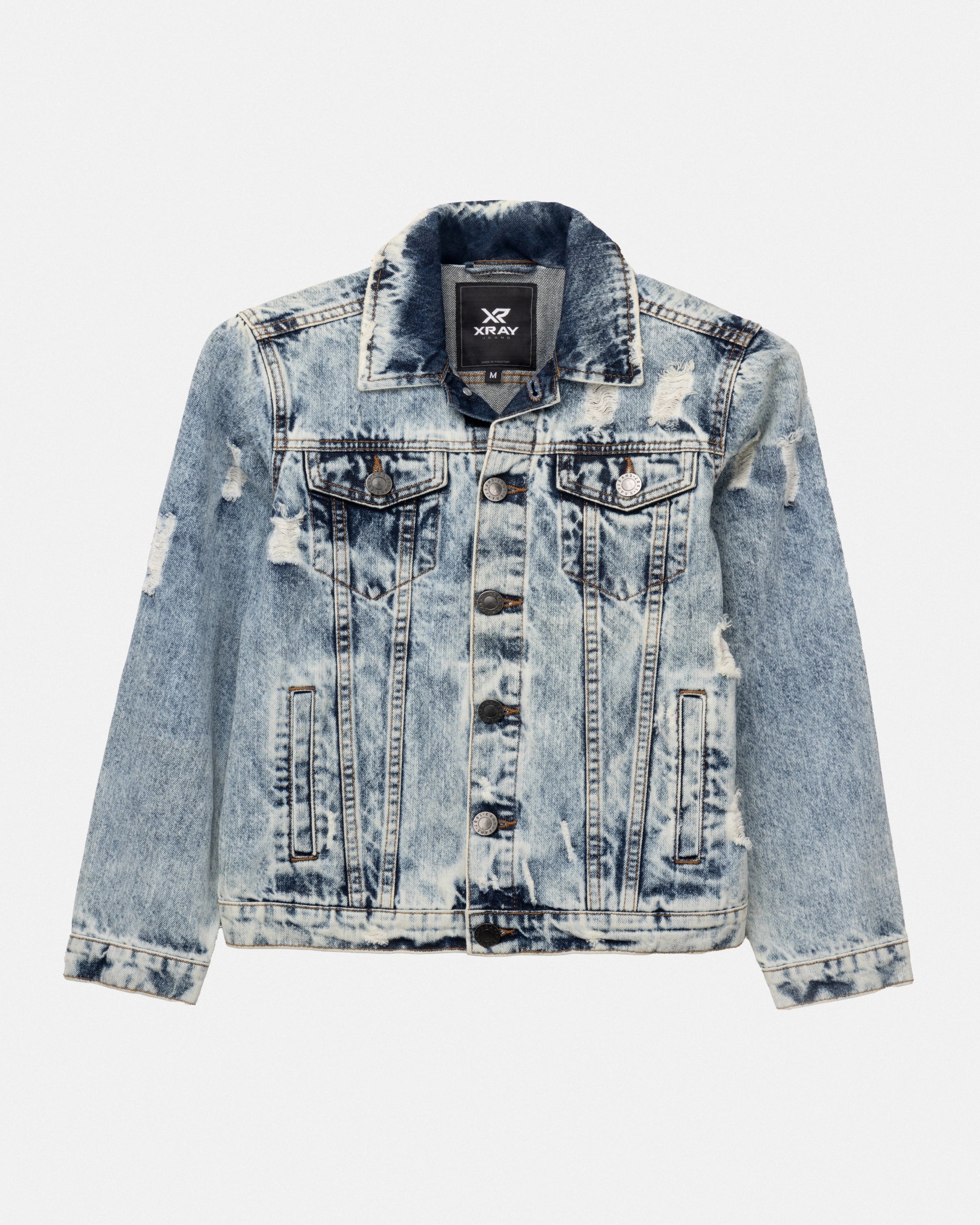 X RAY Boy's Distressed Rip & Repair Denim Jackets-thumbmail-11
