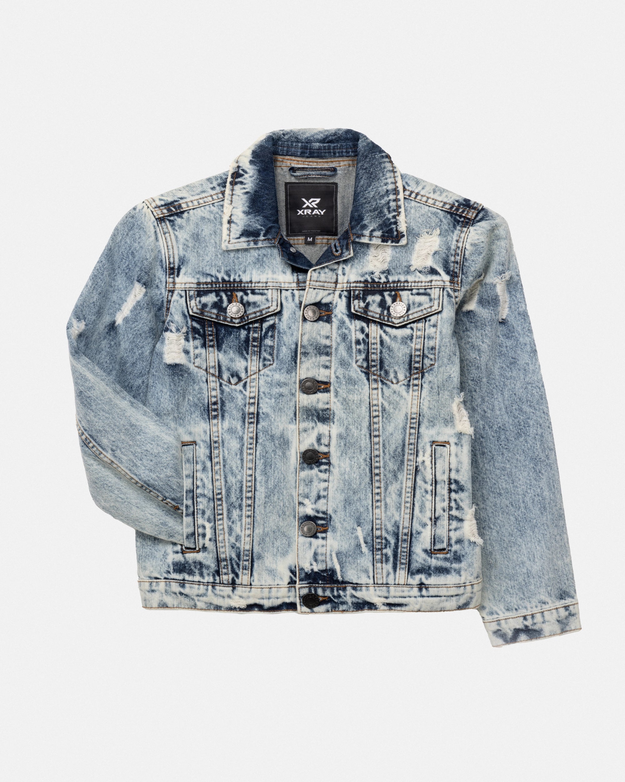 X RAY Boy's Distressed Rip & Repair Denim Jackets-thumbmail-13