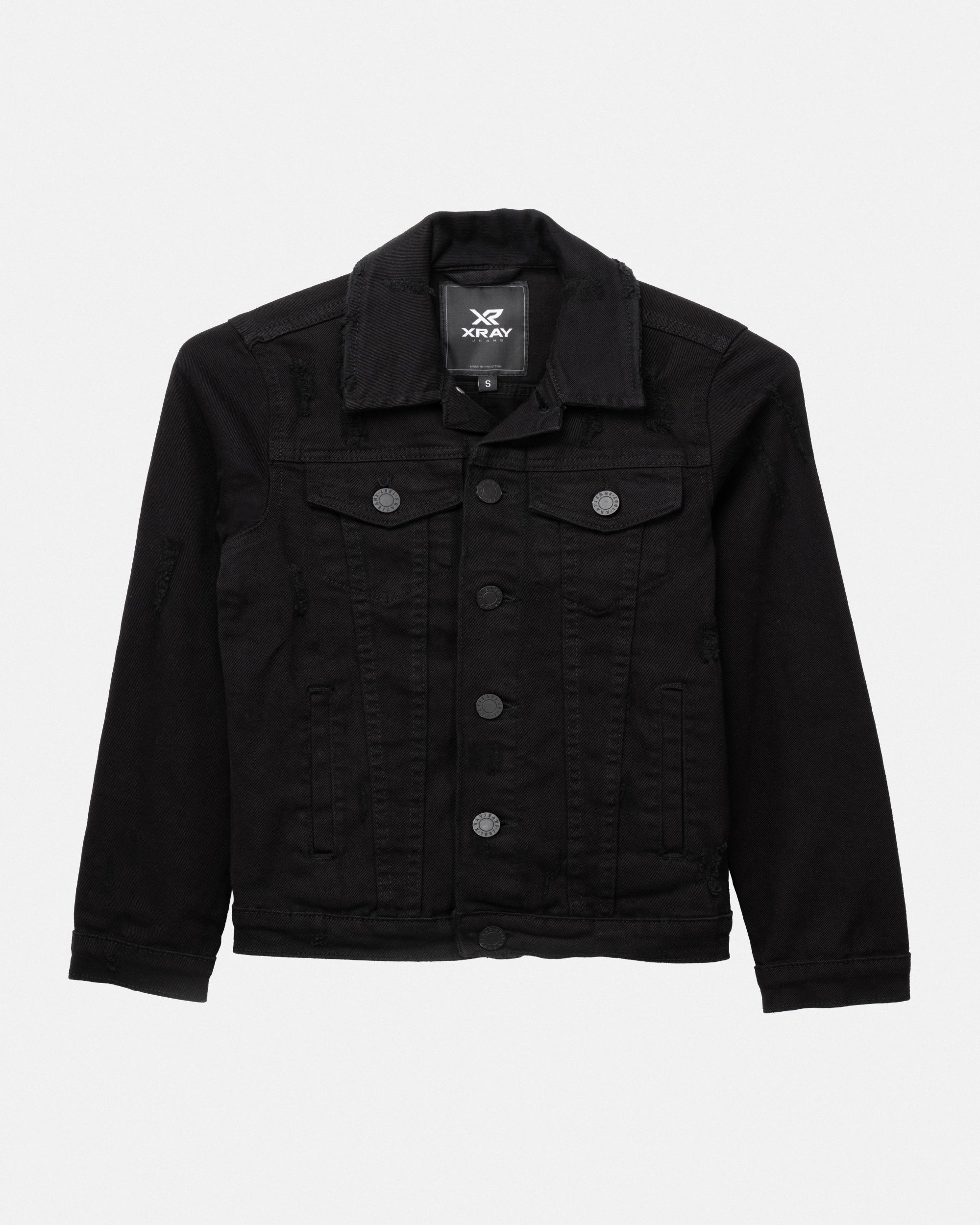 X RAY Boy's Distressed Rip & Repair Denim Jackets-thumbmail-17