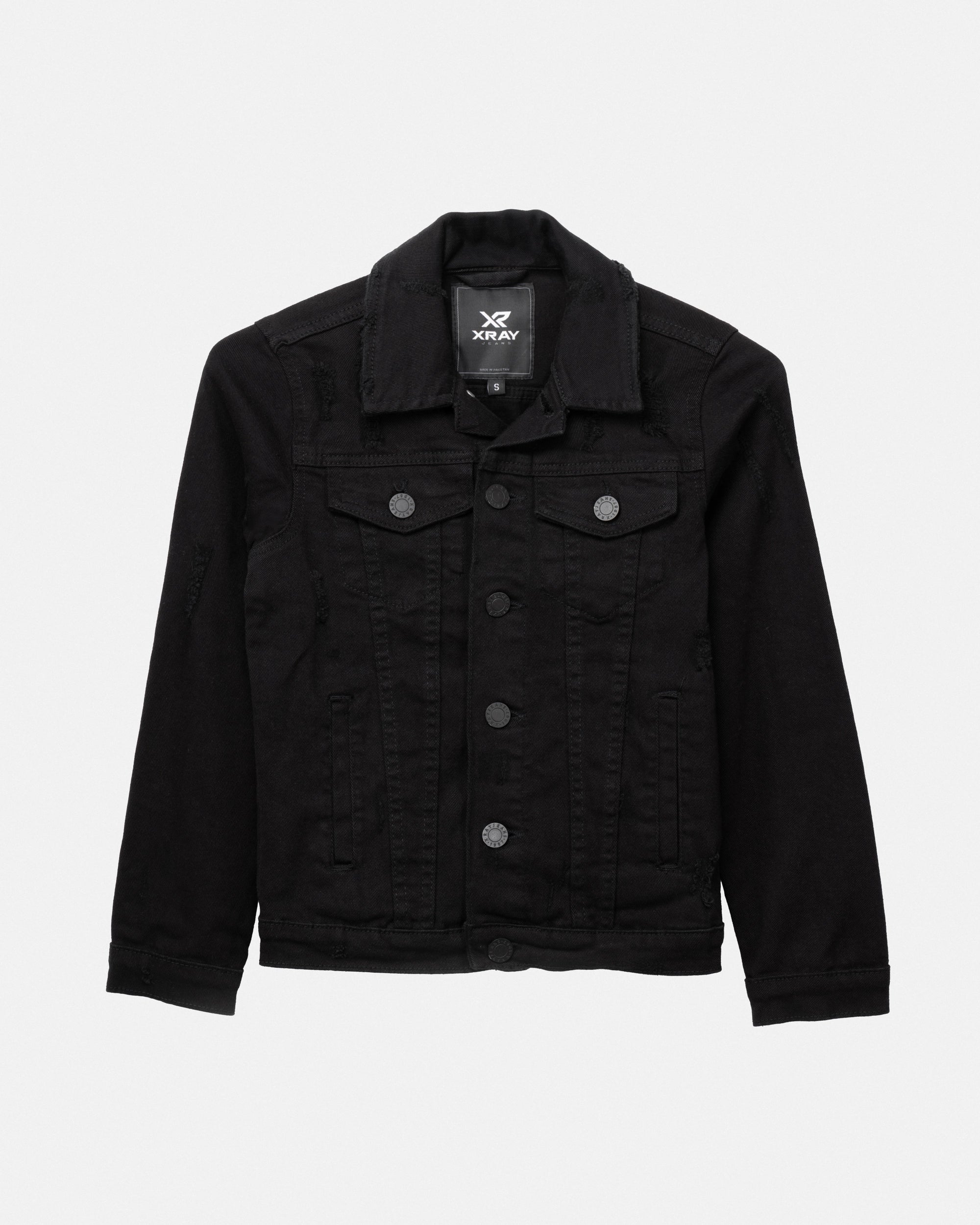 X RAY Boy's Distressed Rip & Repair Denim Jackets