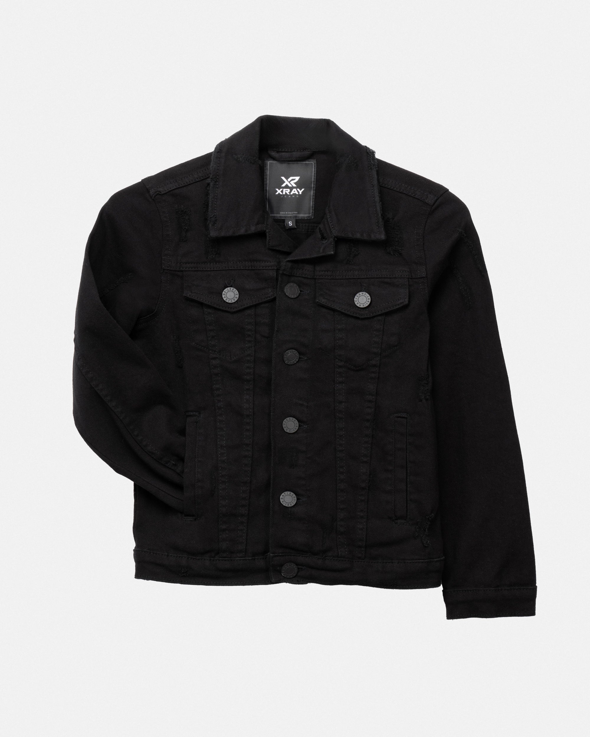X RAY Boy's Distressed Rip & Repair Denim Jackets-thumbmail-19