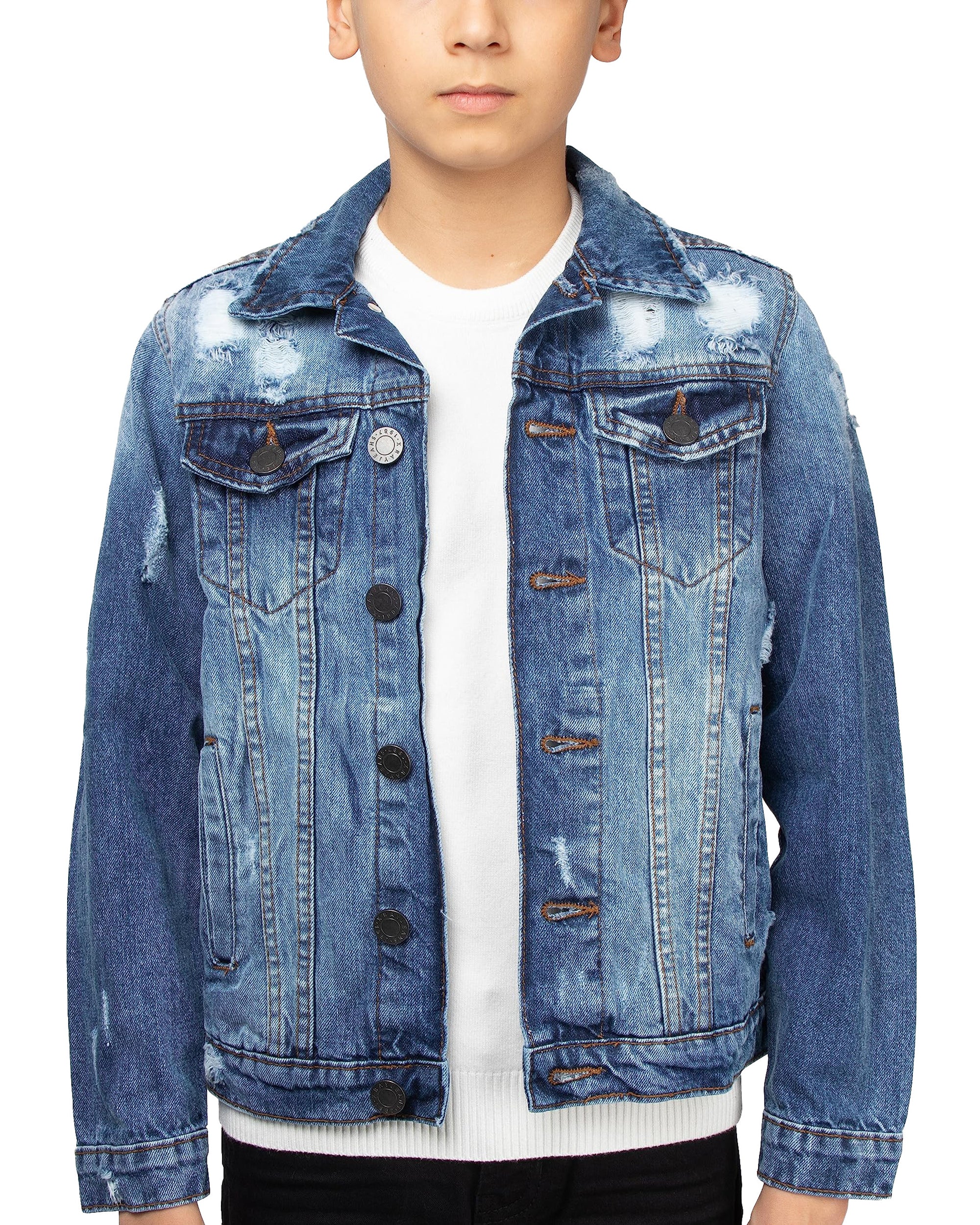 X RAY Boy's Distressed Rip & Repair Denim Jackets – X-RAY JEANS