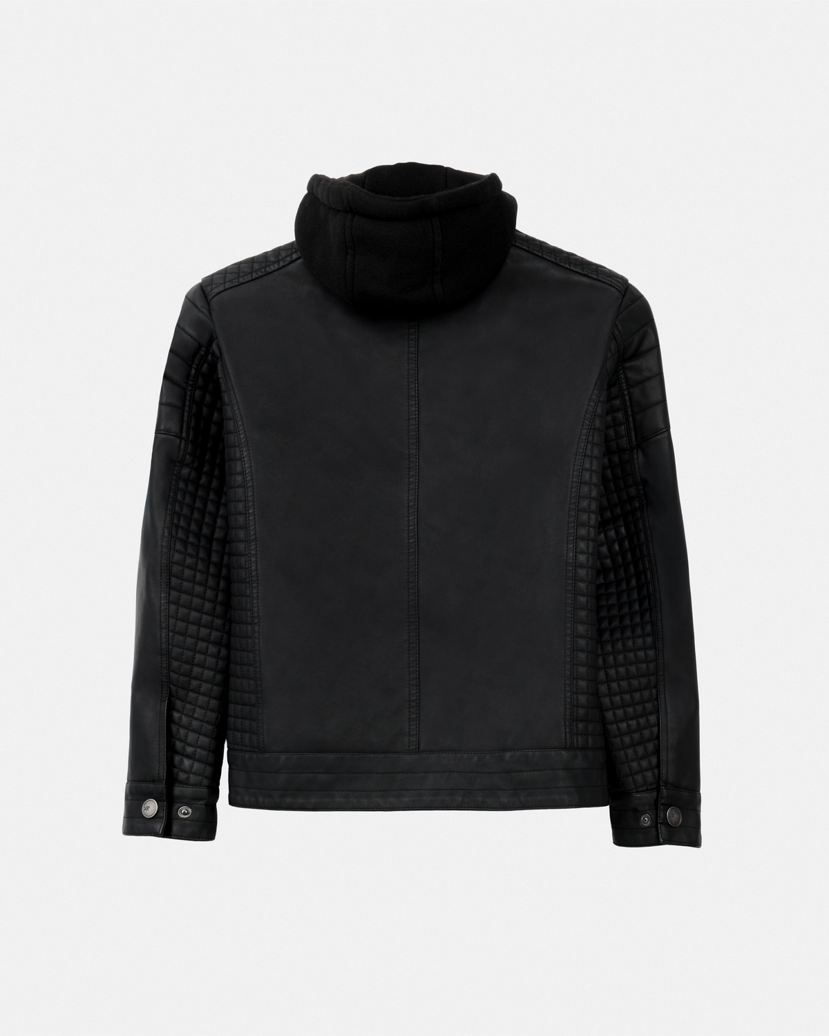 X RAY Boys PU Leather Jacket With Hood And Faux Shearling Lining.-thumbmail-14