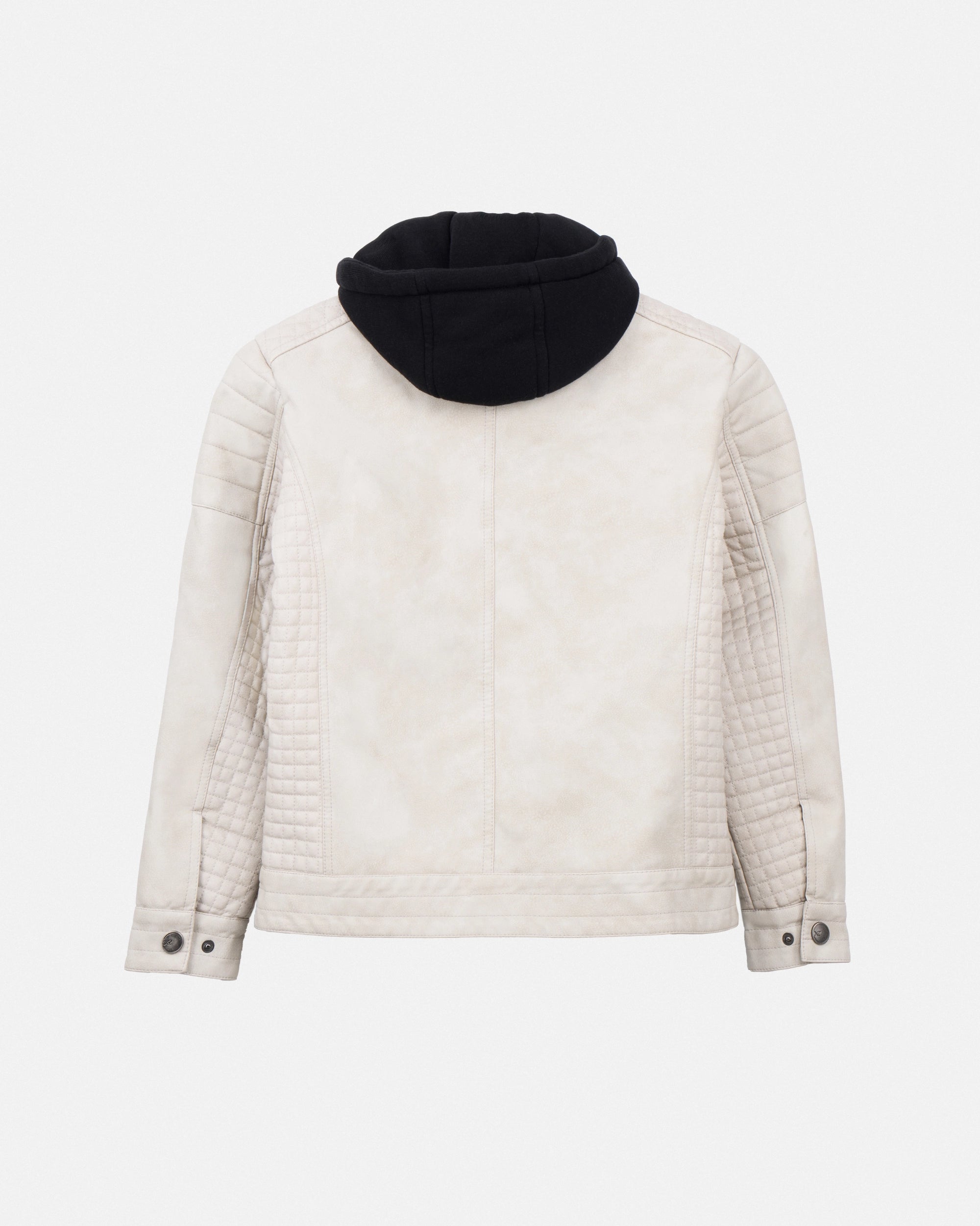 X RAY Boys PU Leather Jacket With Hood And Faux Shearling Lining.-thumbmail-7
