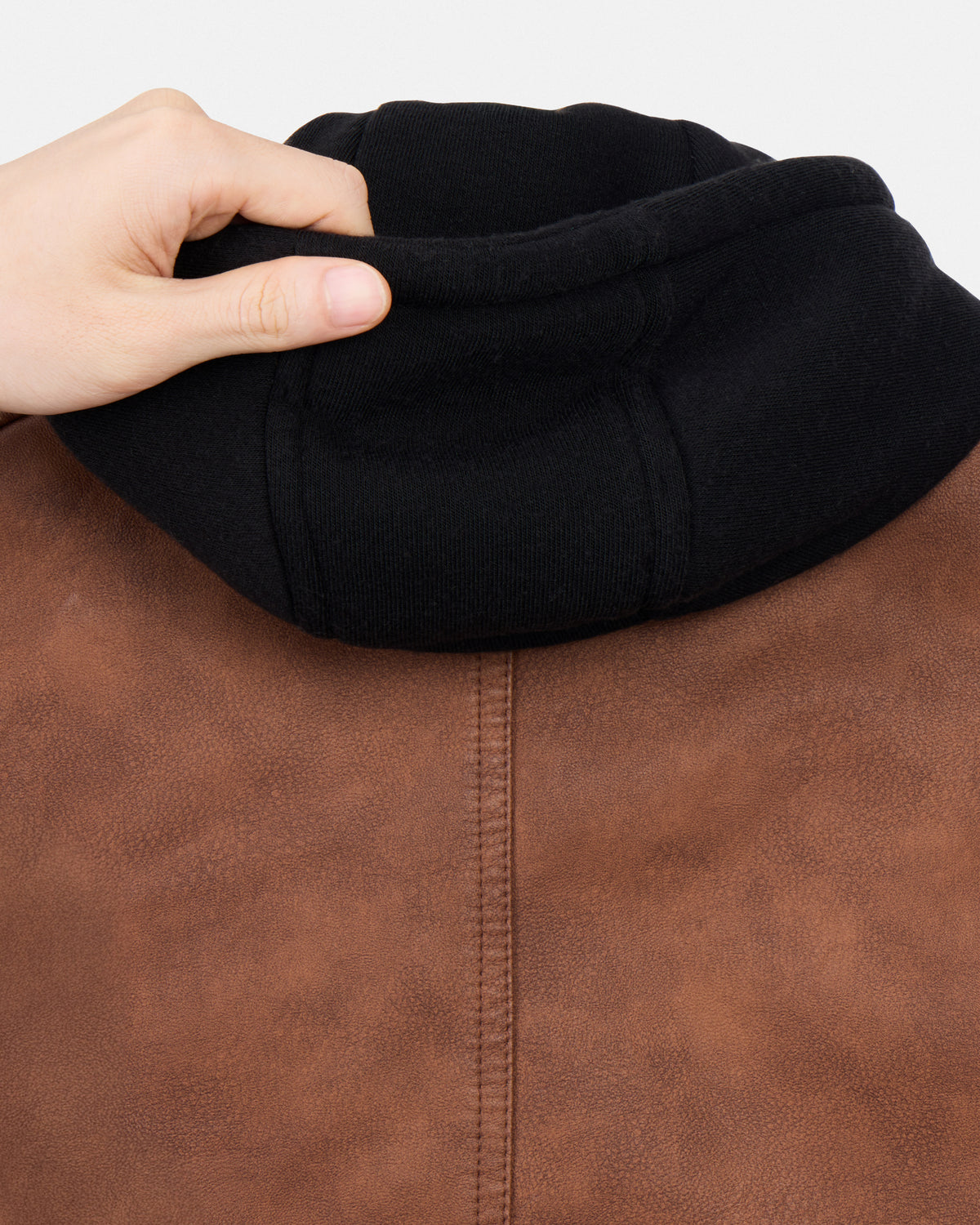 X RAY Boys PU Leather Jacket With Hood And Faux Shearling Lining.-thumbmail-23