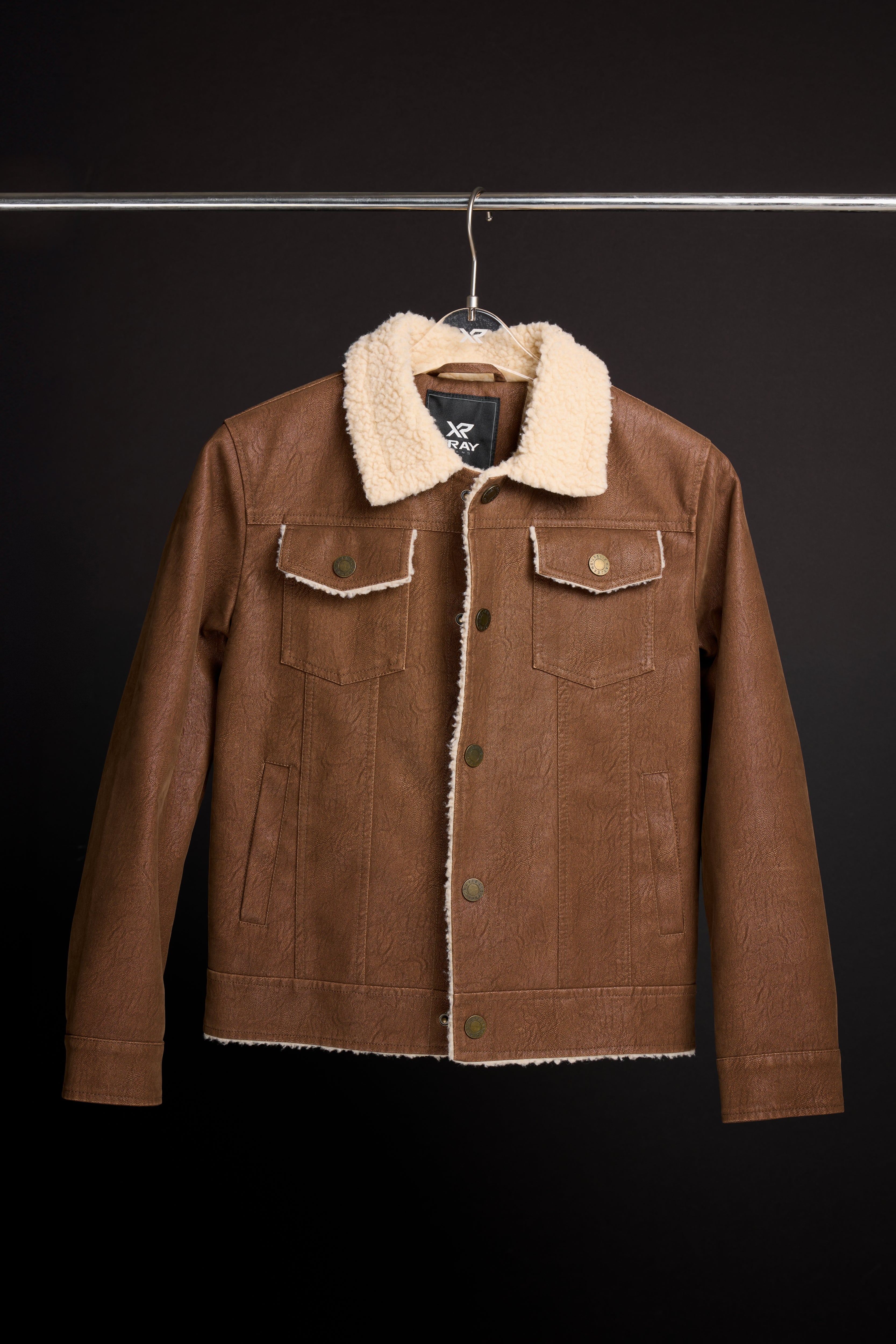 【 JEANS】fox shearing jacket X RAY Boys Faux Suede Ranger Jacket With Faux Shearling