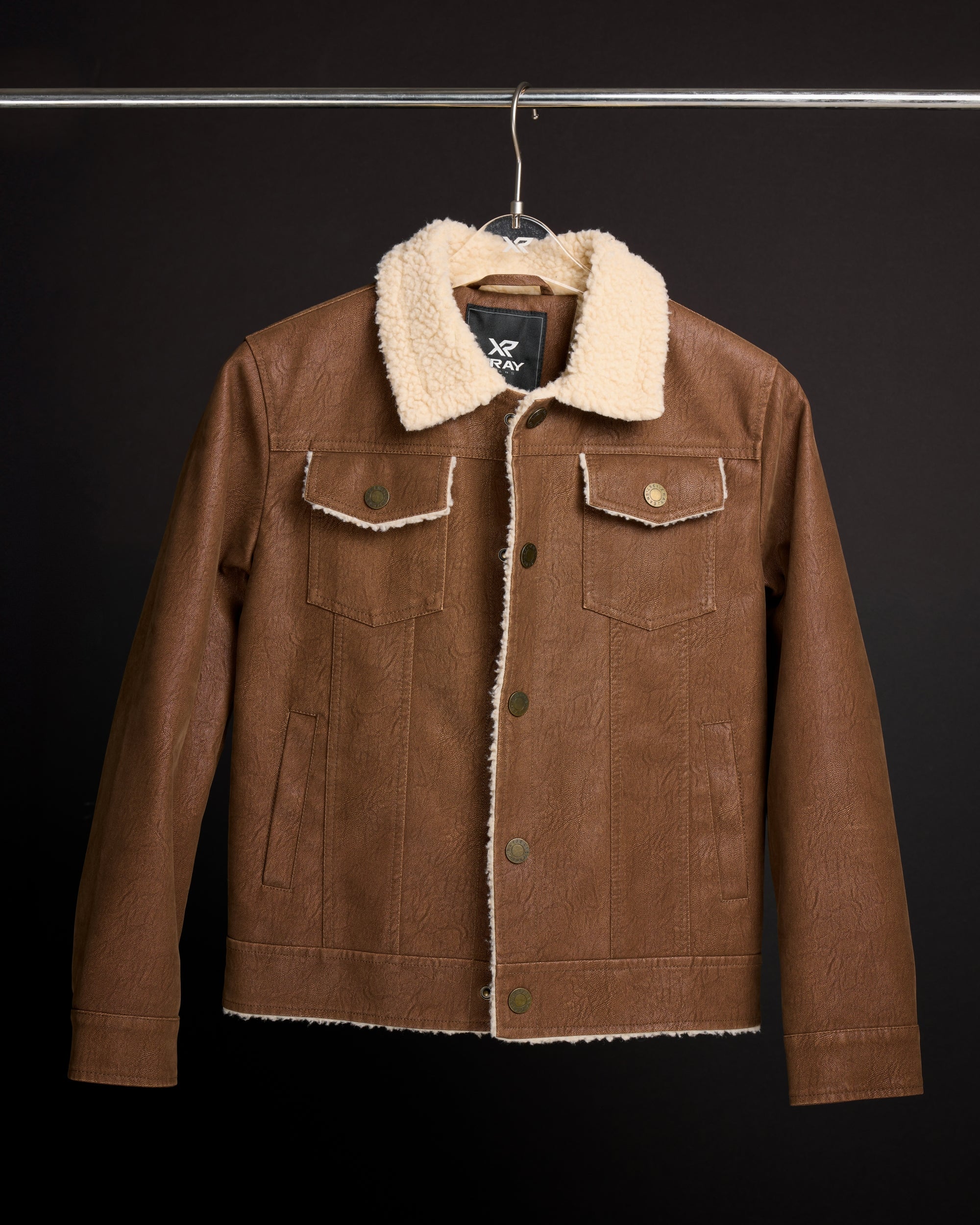 X RAY Boys Faux Suede Ranger Jacket With Faux Shearling Lining