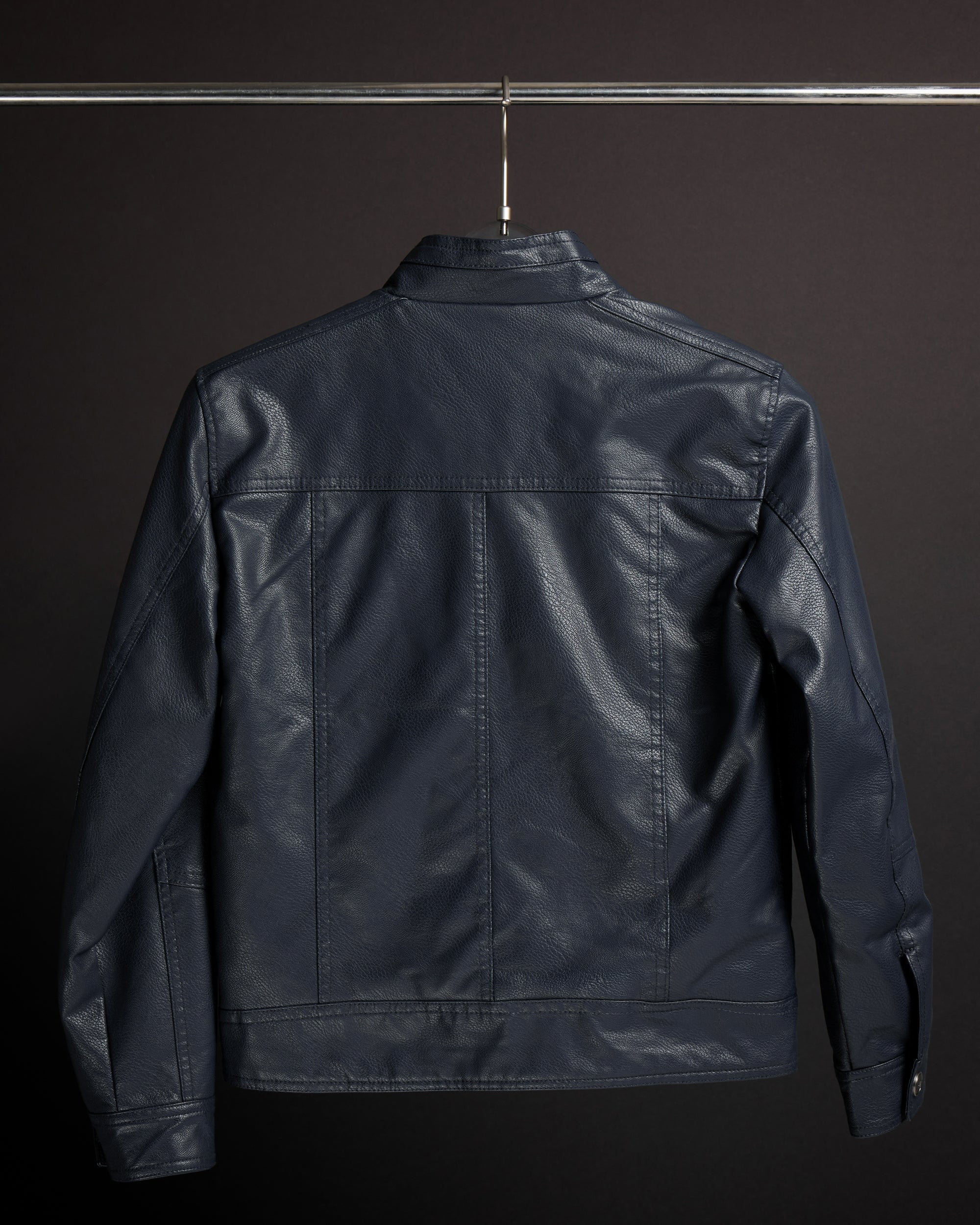 X RAY Boy's Stand Up Collar Motorcycle PU Leather Jacket with