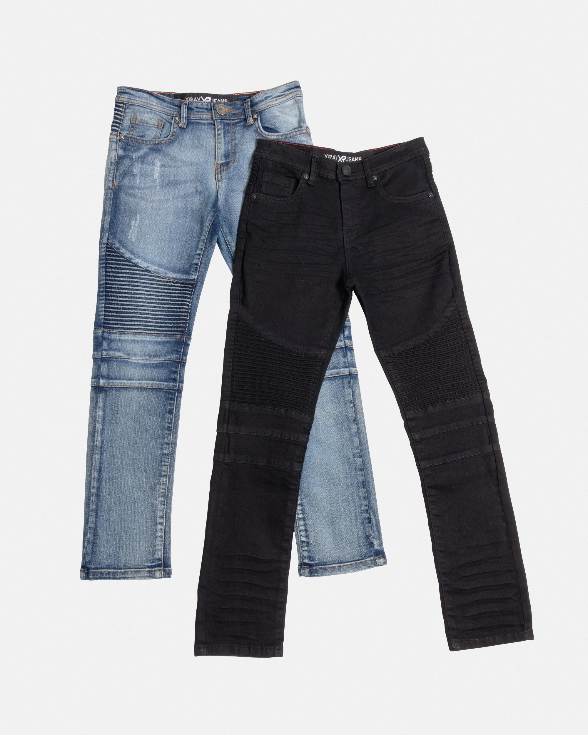 X RAY Big Boy's Moto Stretch Jeans - 2 Pack