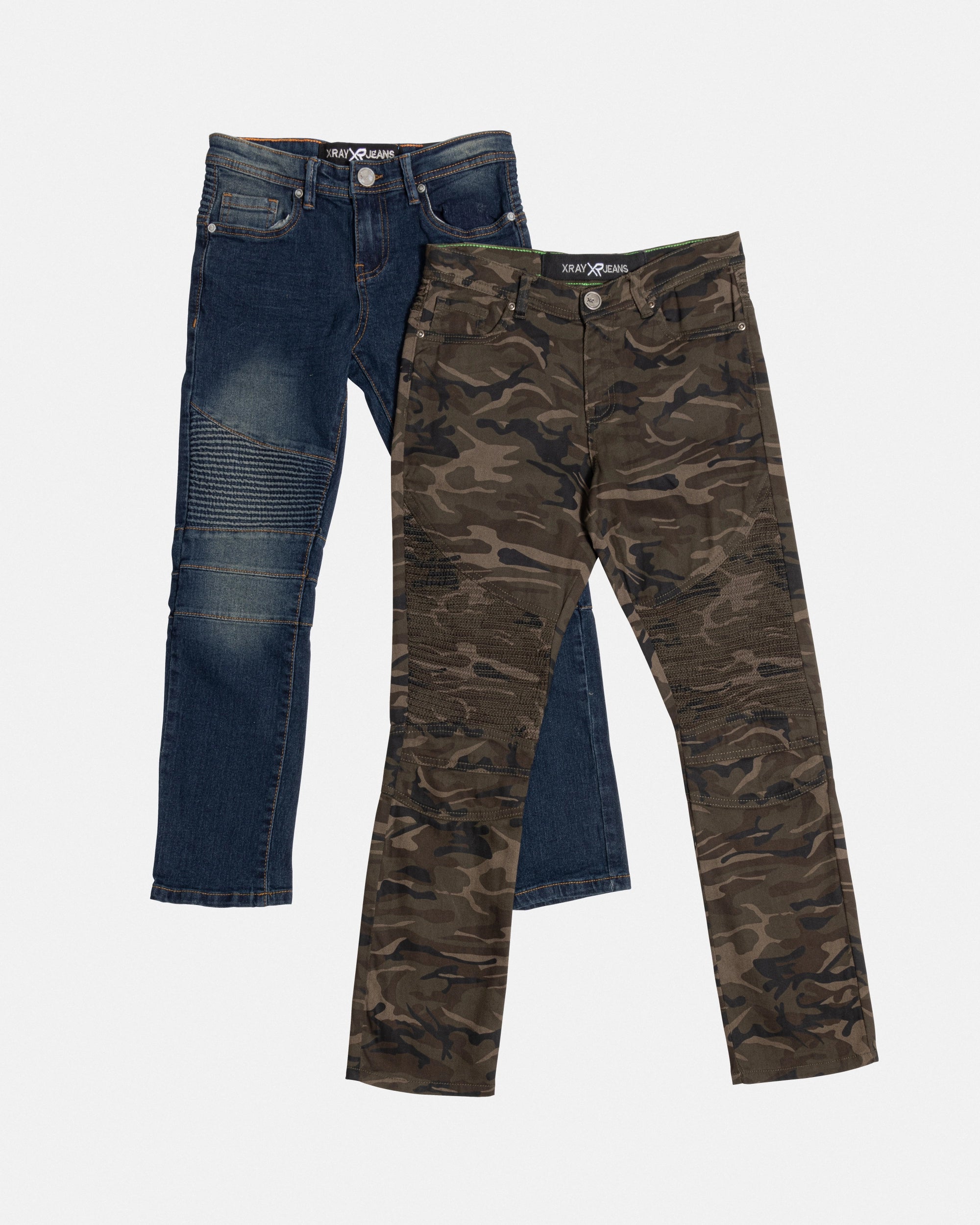 X RAY Big Boy's Moto Stretch Jeans - 2 Pack
