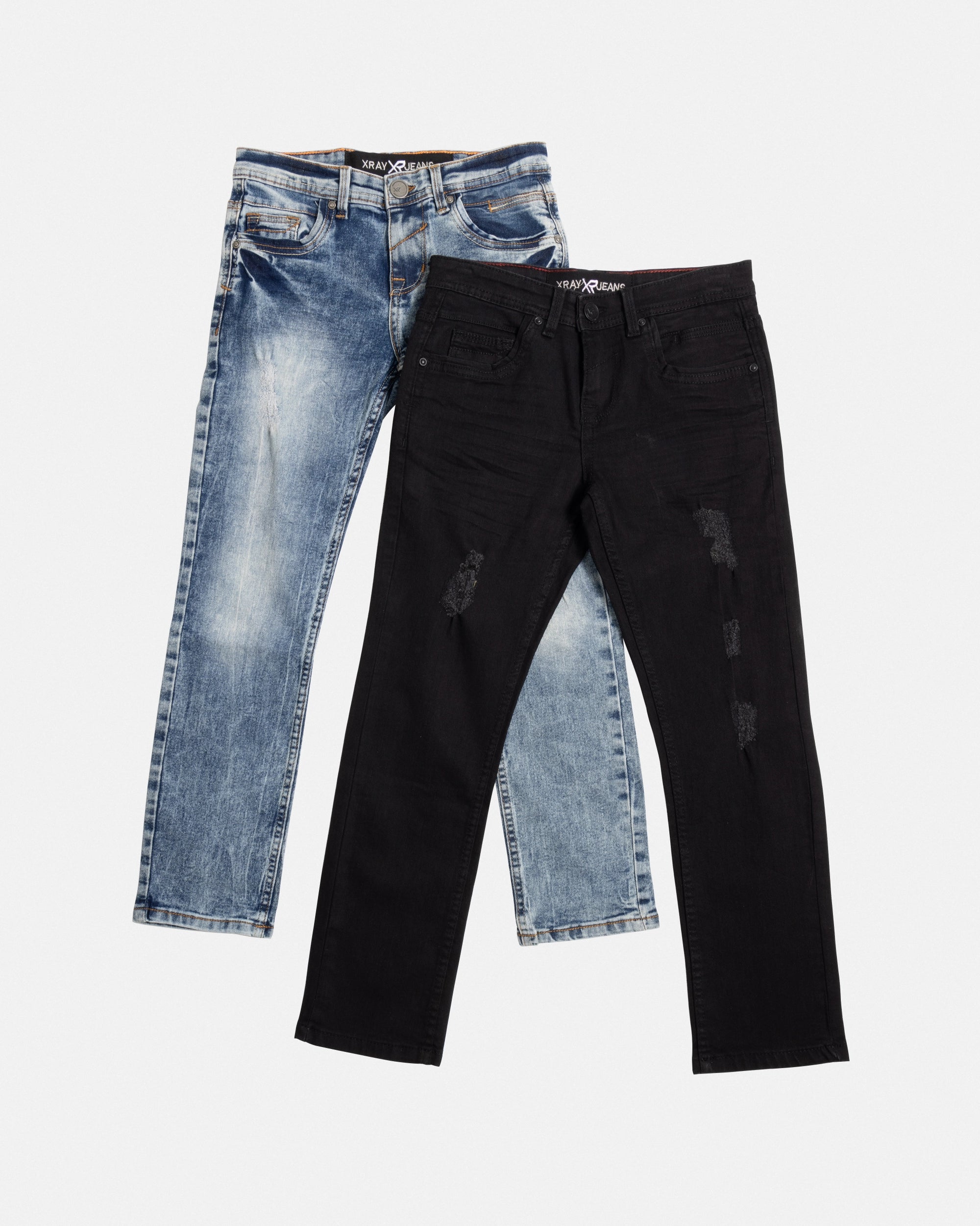 XRAY JEANS Big Boy's Distressed Stretch Jeans - 2 Pack