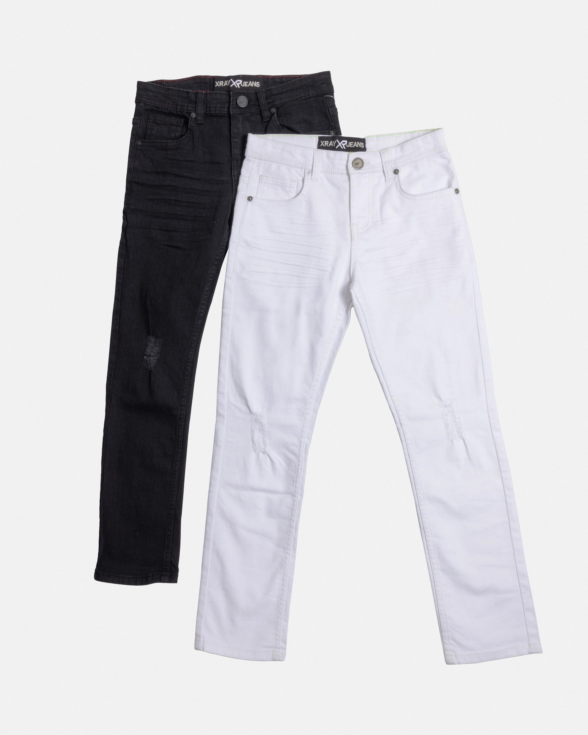 X RAY JEANS Big Boy's Ripped Stretch Jeans - 2 Pack