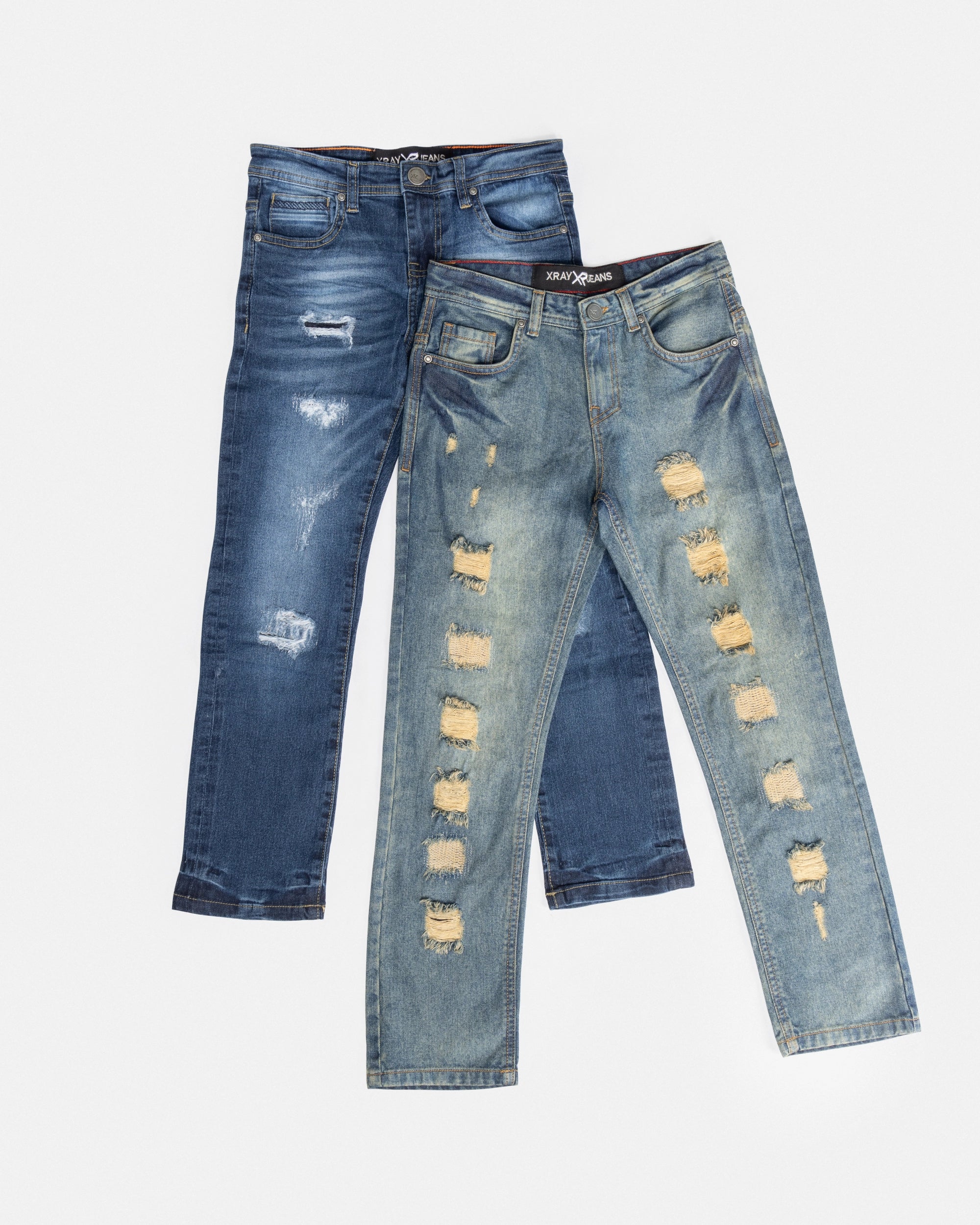 XRAY JEANS Big Boy's Distressed Stretch Jeans - 2 Pack