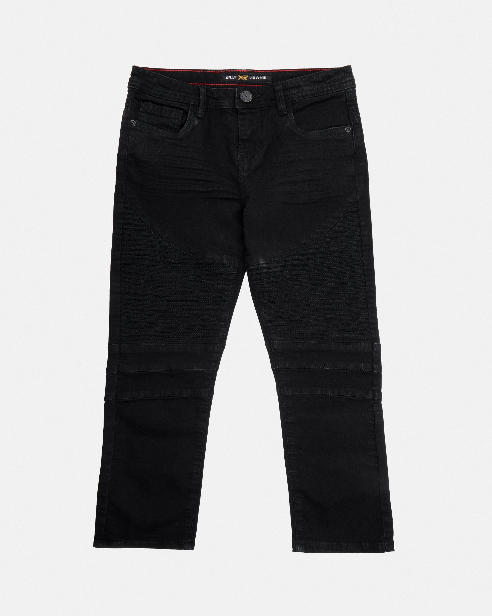 X RAY Boys Slim Fit Ripped Biker Moto Jeans Pants