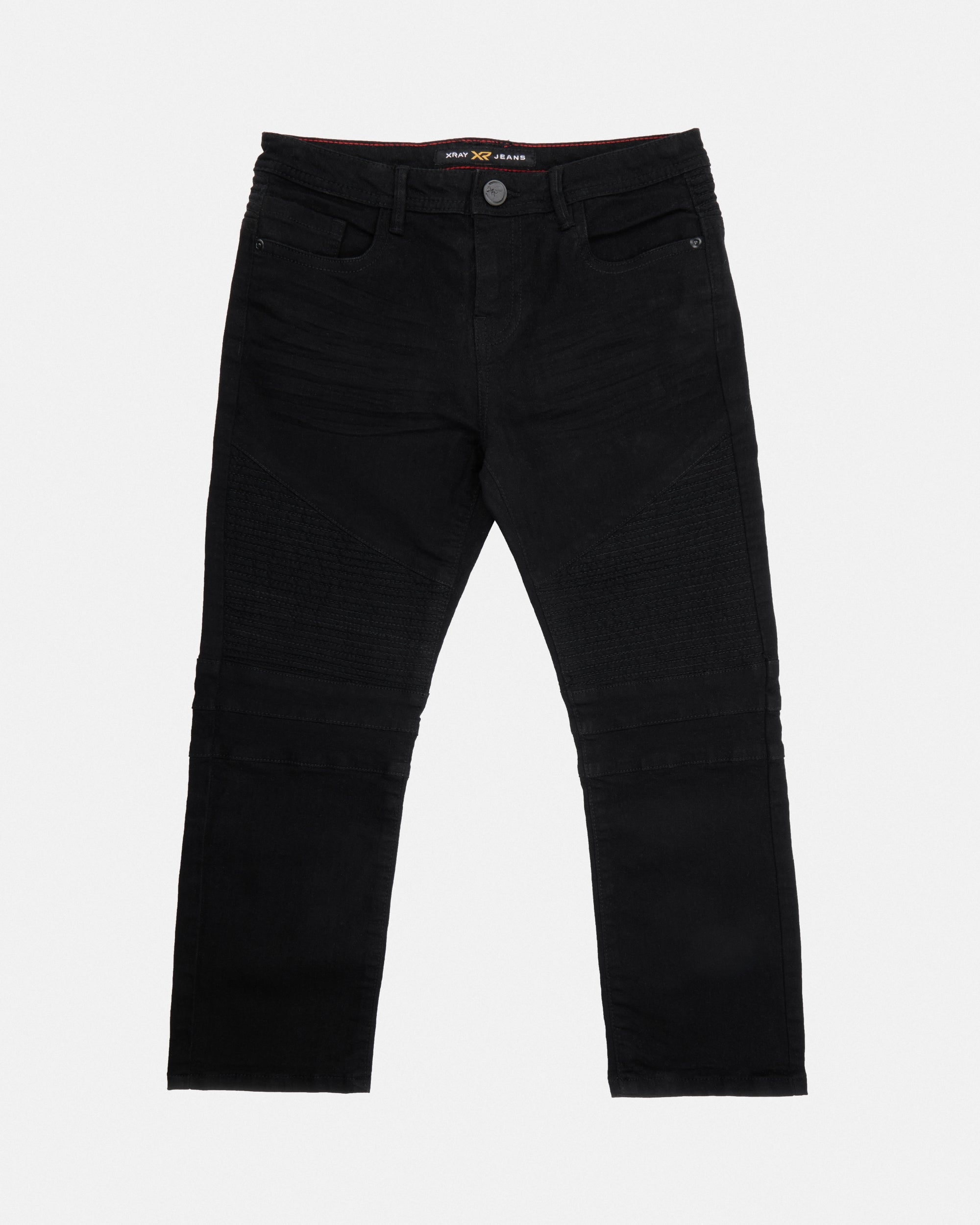 X RAY Boys Slim Fit Washed Flex Biker Moto Jeans Pants