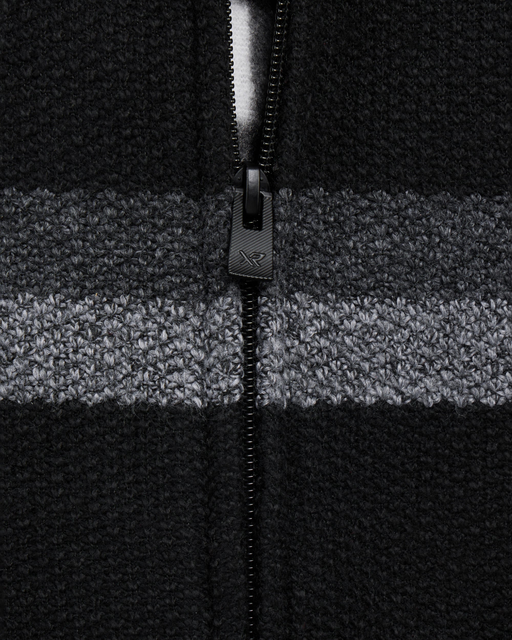 X RAY Boy's Full Zip Hooded Sweater With Stripes And Sherpa Lining-thumbmail-4