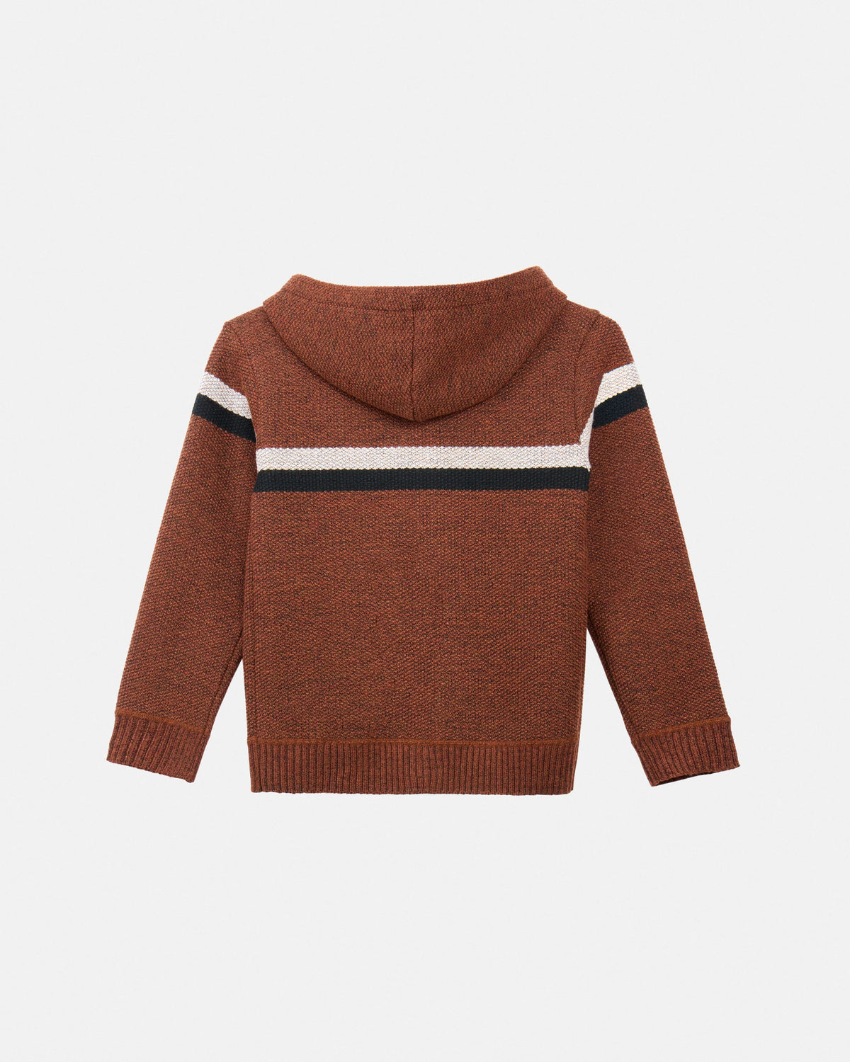 X RAY Boy's Full Zip Hooded Sweater With Stripes And Sherpa Lining-thumbmail-20