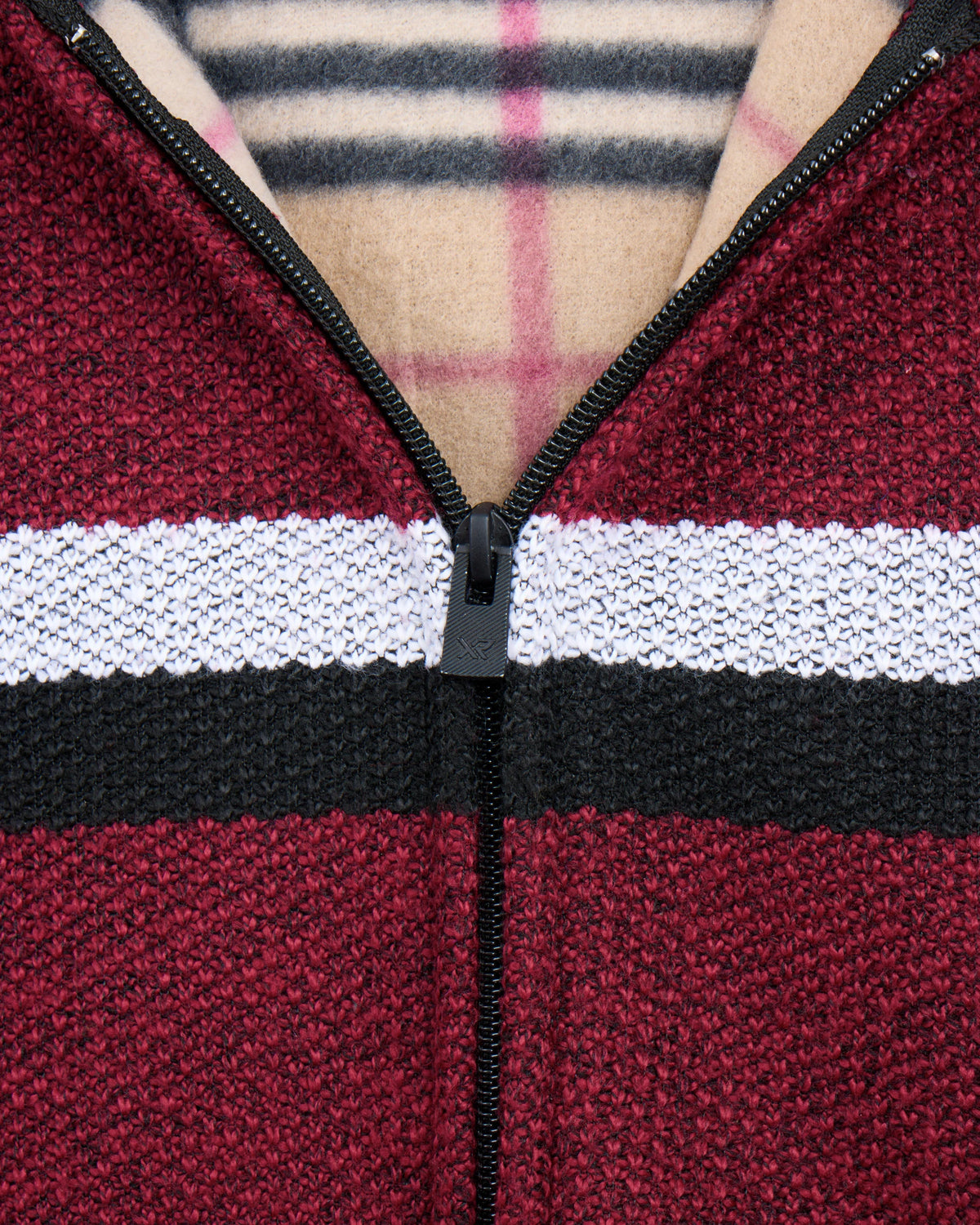 X RAY Boy's Full Zip Hooded Sweater With Stripes And Sherpa Lining-thumbmail-31
