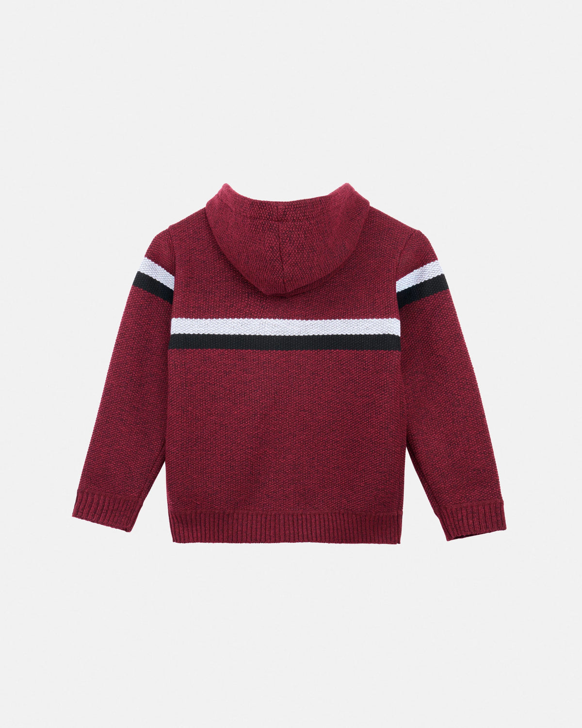 X RAY Boy's Full Zip Hooded Sweater With Stripes And Sherpa Lining-thumbmail-26