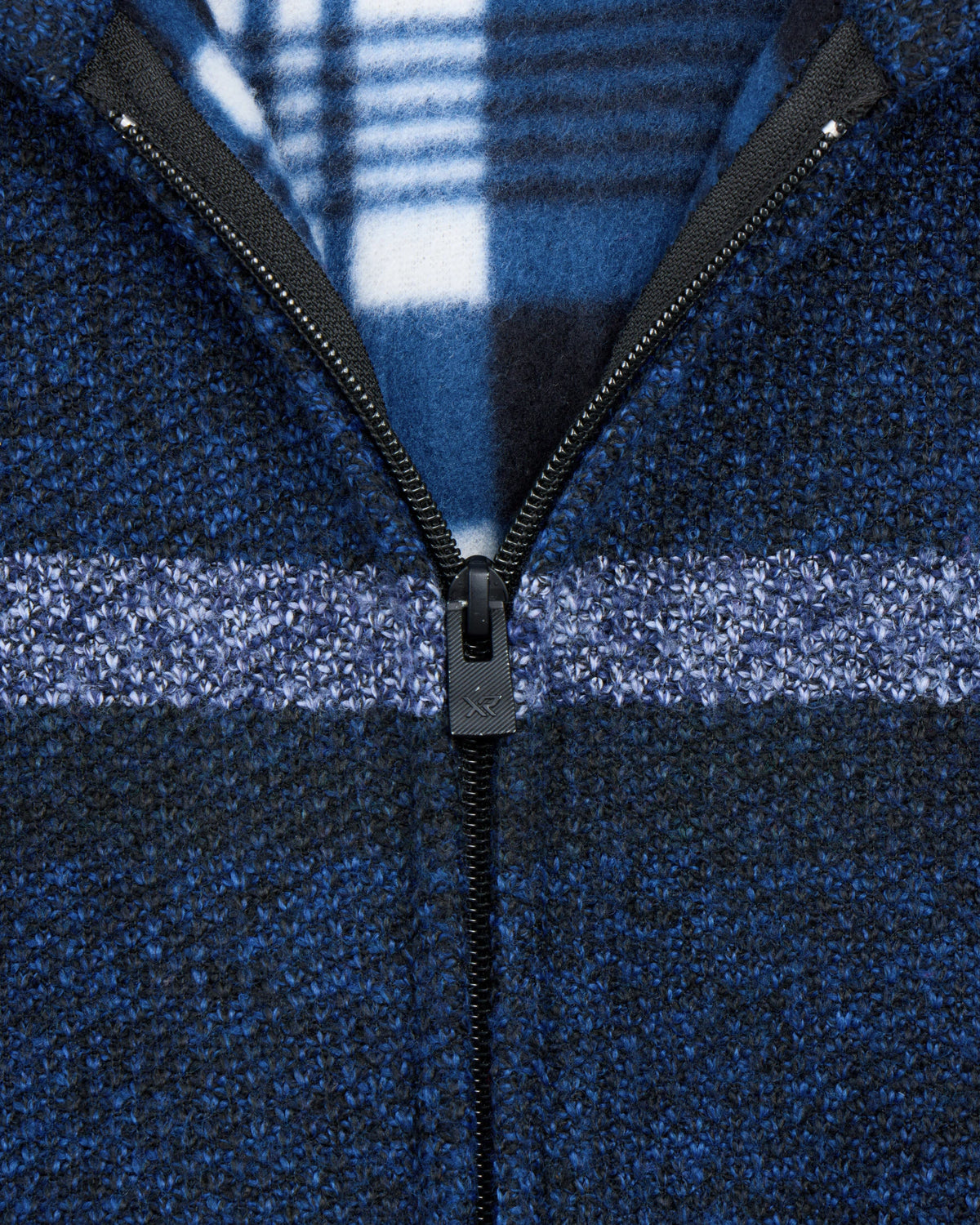 X RAY Boy's Full Zip Hooded Sweater With Stripes And Sherpa Lining-thumbmail-41