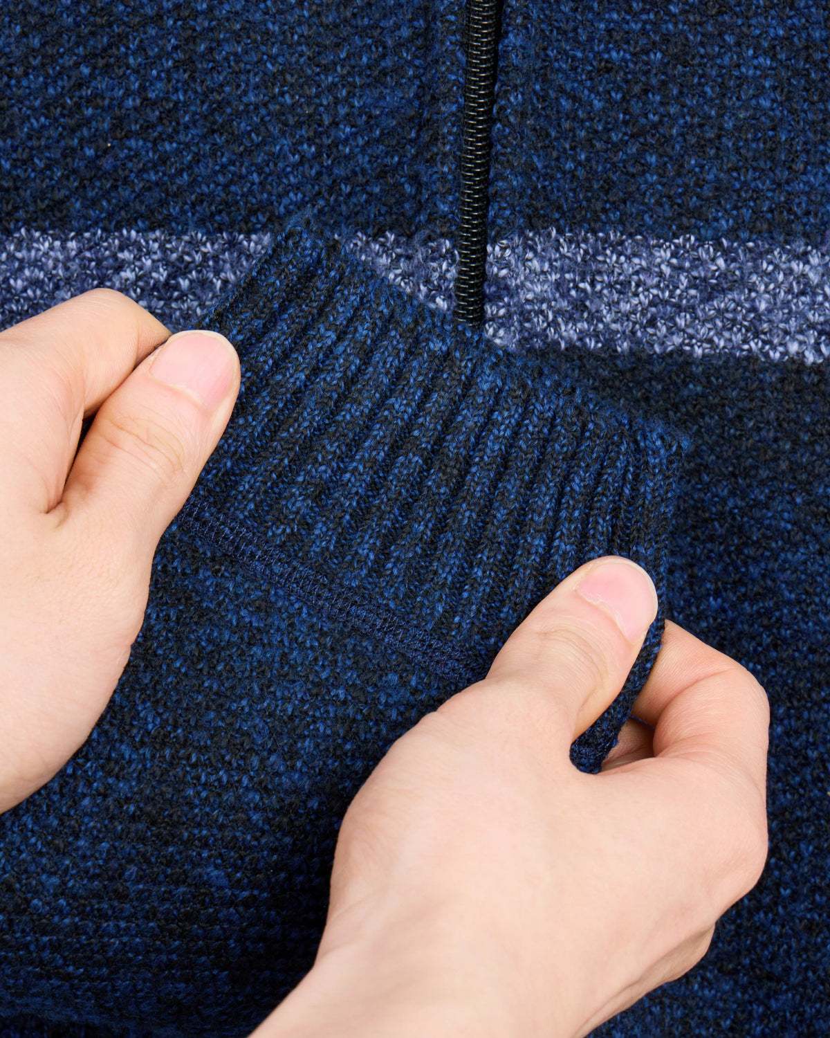X RAY Boy's Full Zip Hooded Sweater With Stripes And Sherpa Lining-thumbmail-42