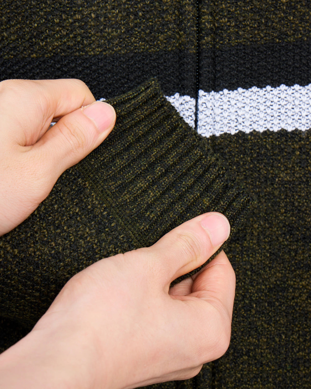 X RAY Boy's Full Zip Hooded Sweater With Stripes And Sherpa Lining-thumbmail-47