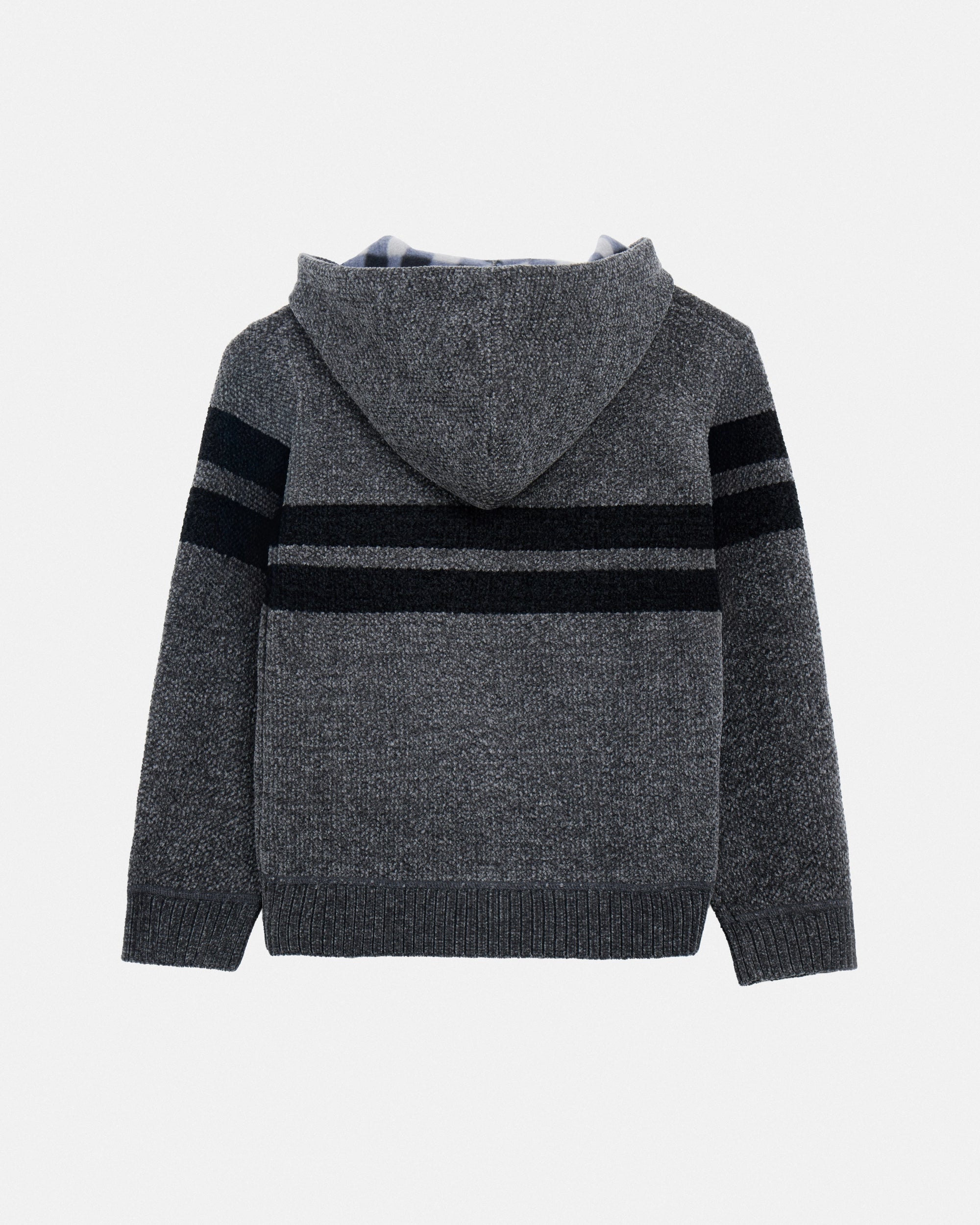 Boy's Hooded Flannel Lined Full Zip Sweater-thumbmail-7