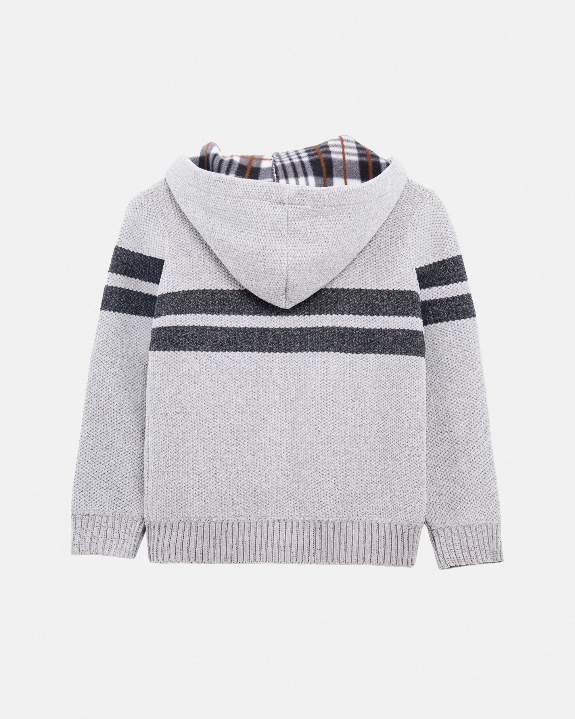 Boy's Hooded Flannel Lined Full Zip Sweater-thumbmail-9