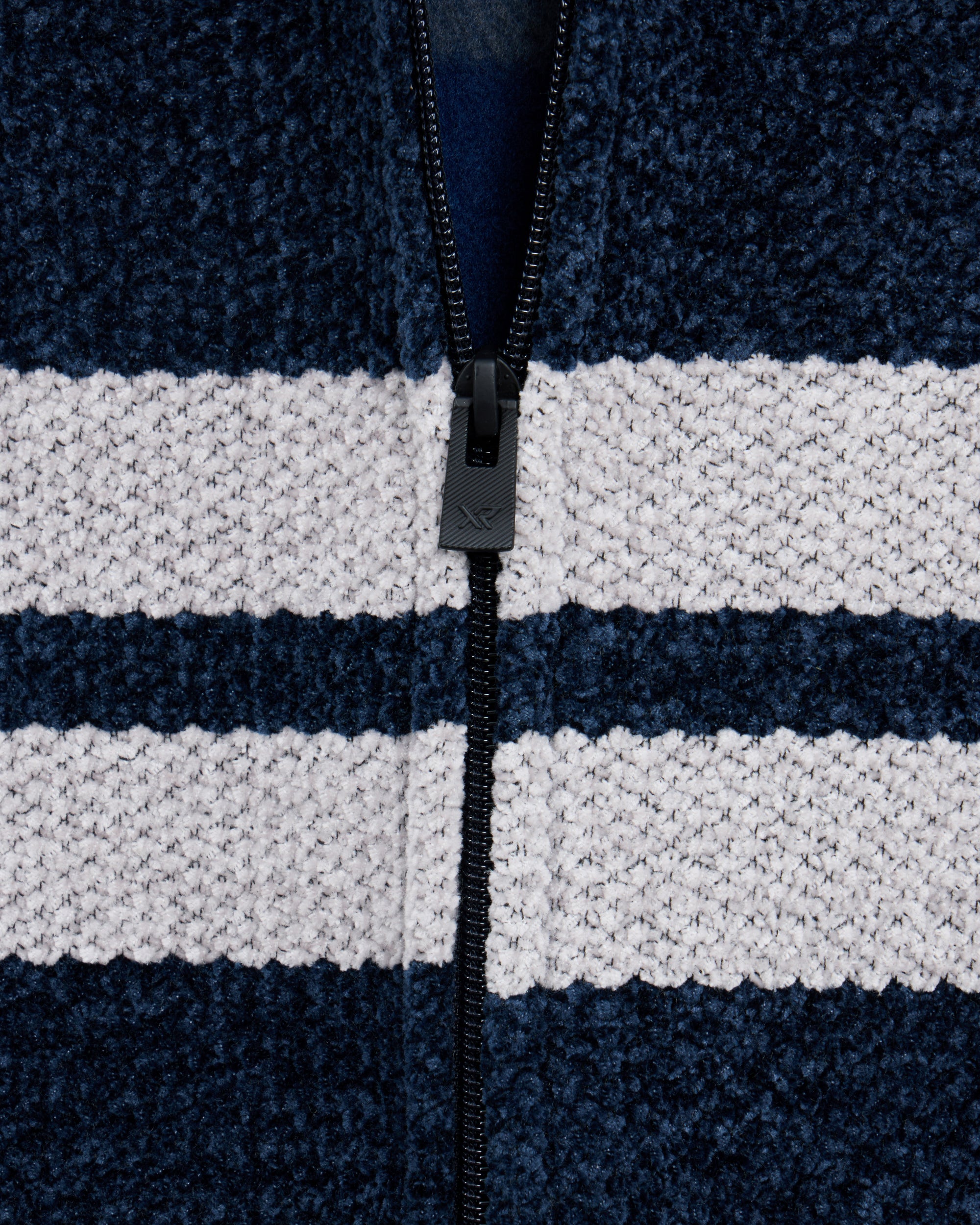 Boy's Full Zip Hooded Sweater With Stripes And Faux Shearling Lining-thumbmail-39