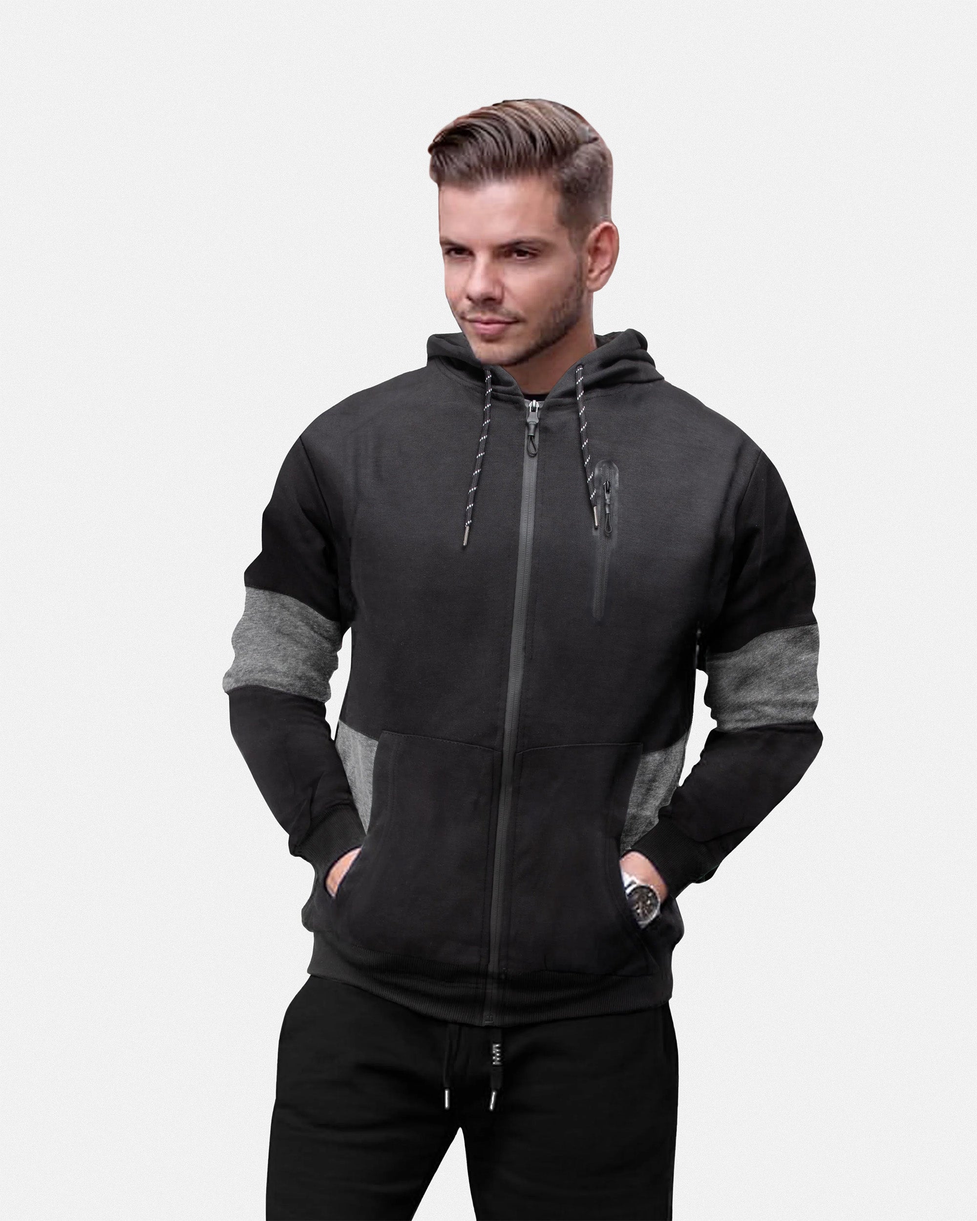 Cultura Men's Athletic Hoodie Zipper Full Zip Hooded Track Fleece Sport Jacket
