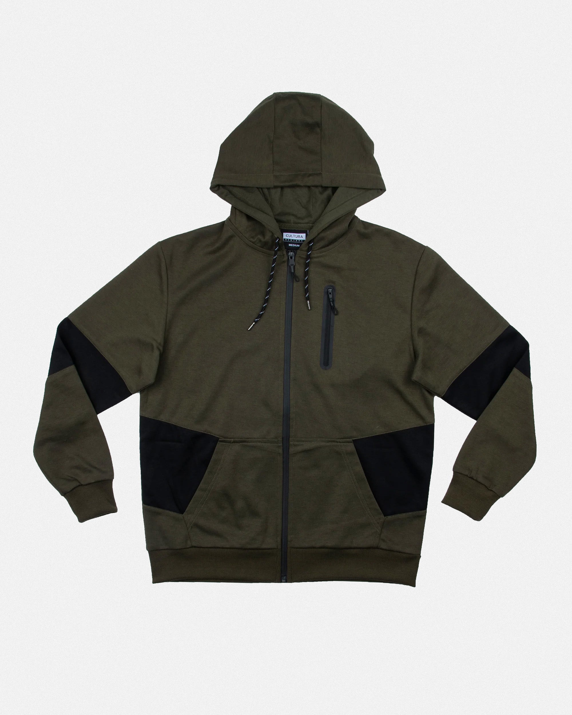 Cultura Men's Athletic Hoodie Zipper Full Zip Hooded Track Fleece Sport Jacket