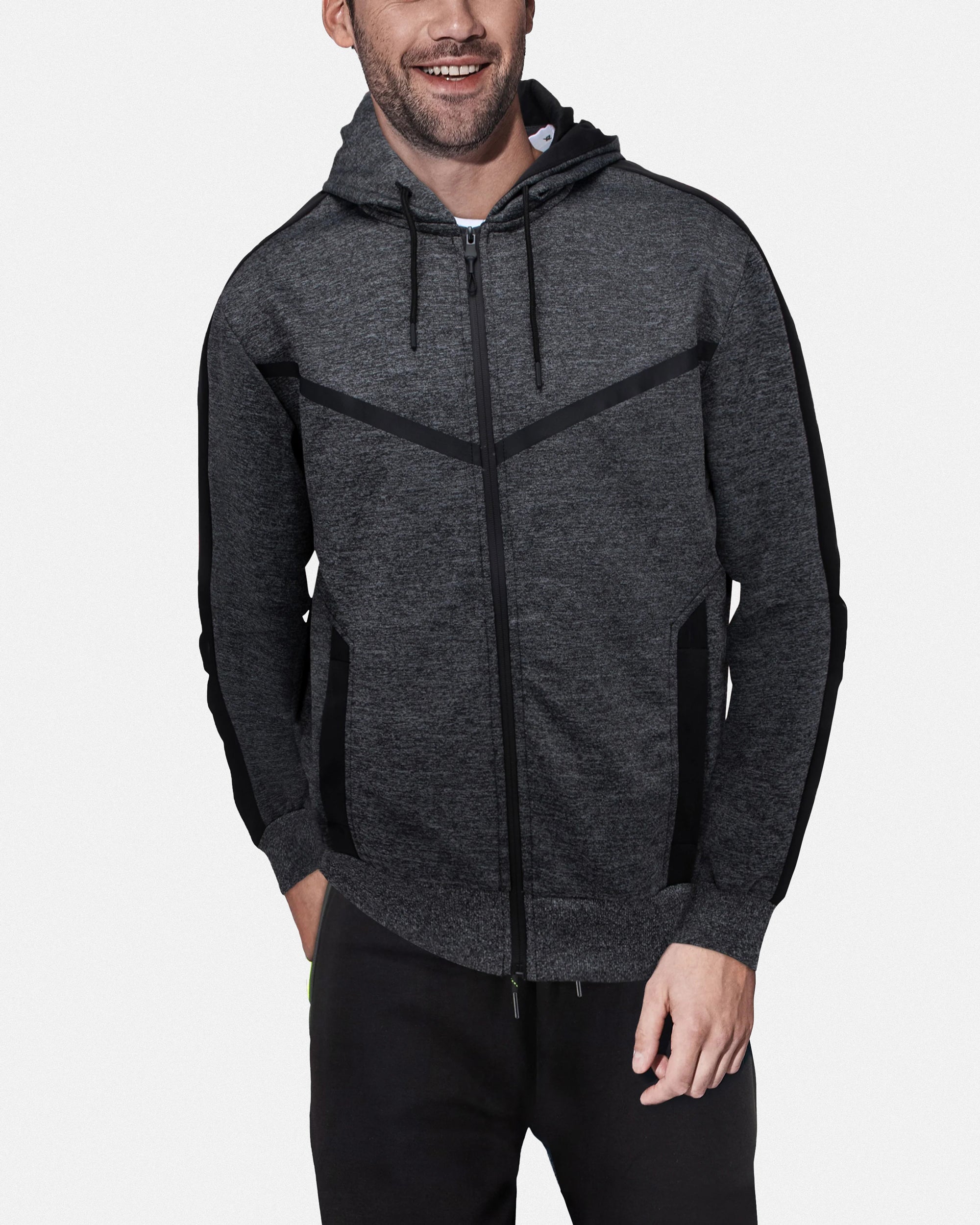 Cultura Men's Athletic Hoodie Zipper Full Zip Hooded Track Fleece Sport Jacket