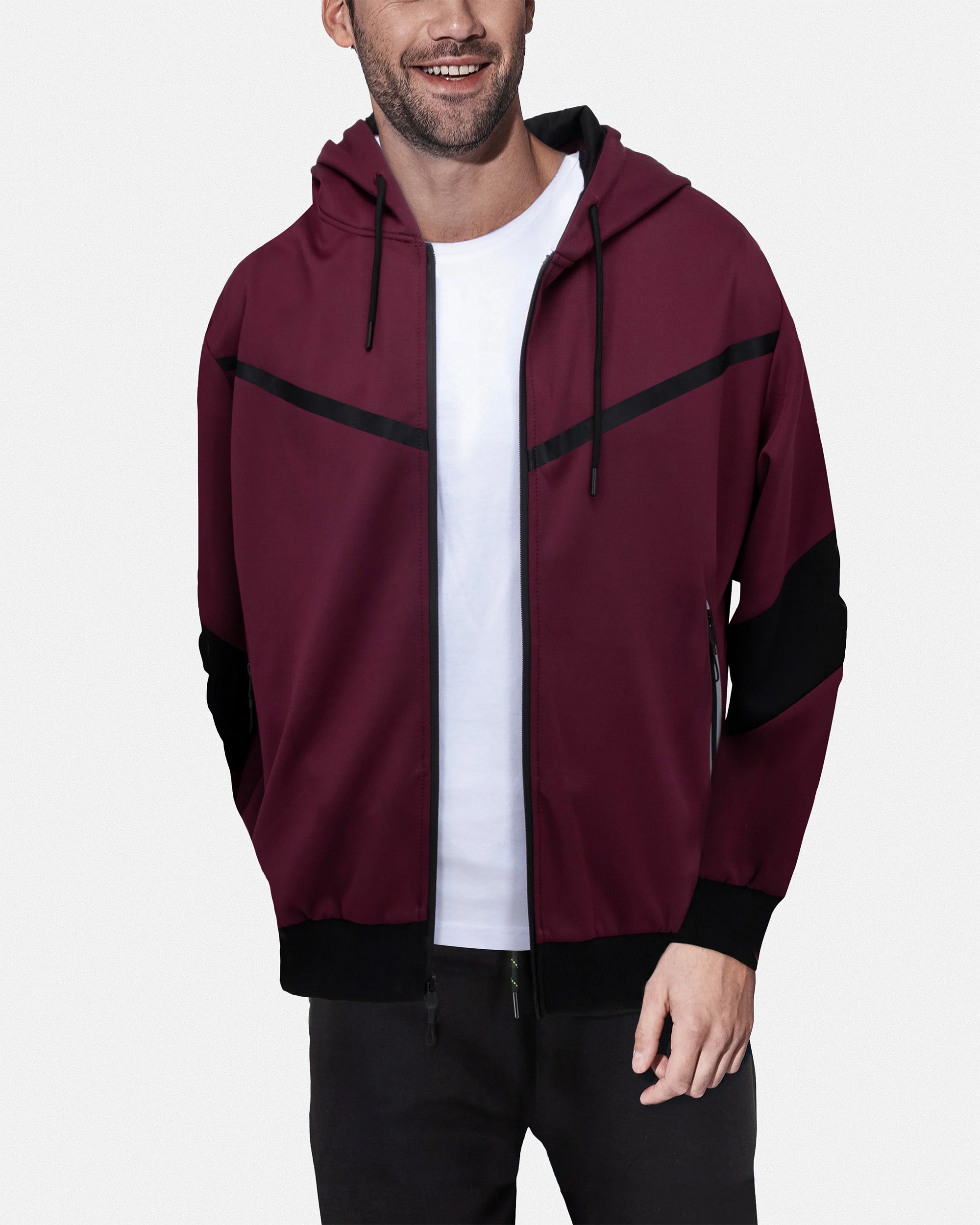 Cultura Men's Athletic Hoodie Zipper Full Zip Hooded Track Fleece Sport Jacket