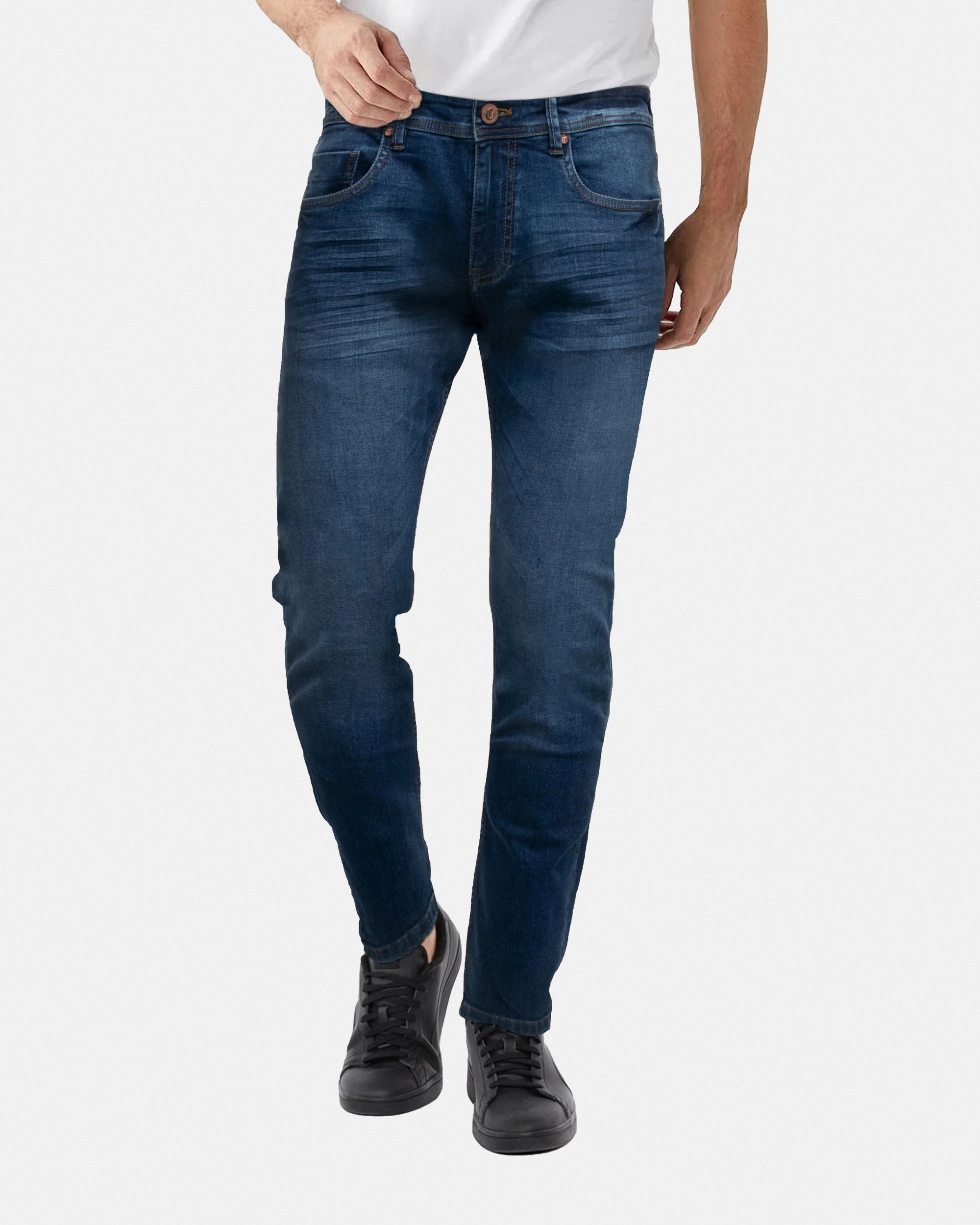 CULTURA AZURE Skinny Fit Stretch Jeans for Men