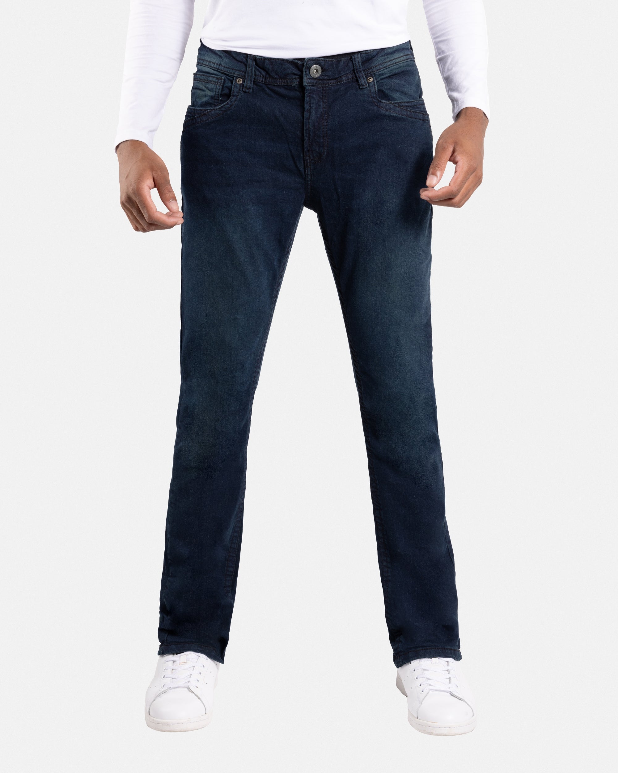 CULTURA Men's Saddle Stitch Modern Fit Jeans