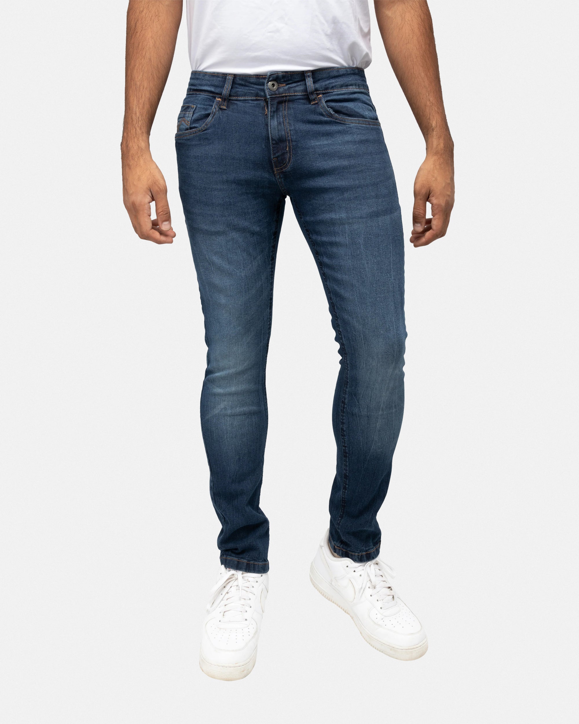 CULTURA AZURE Mens Slim Fit Basic Casual Stretch Denim Jeans